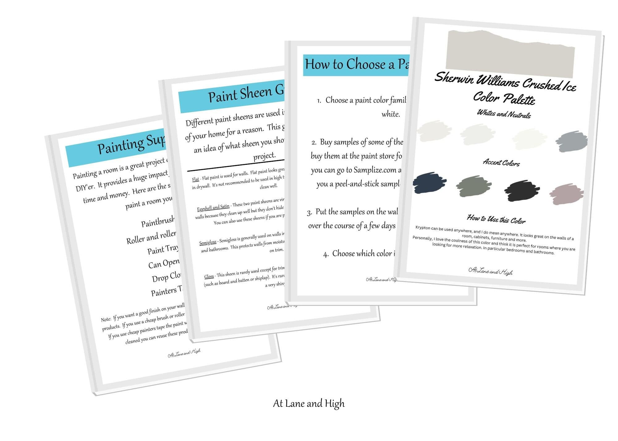 Crushed Ice by Sherwin Williams whole home paint palette - interior color palette - image 3