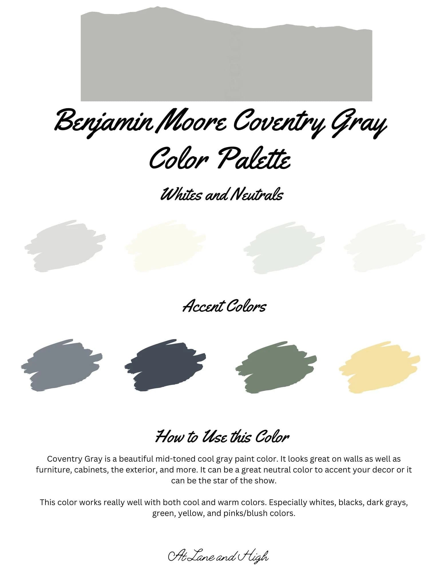Coventry Gray by Benjamin Moore Whole Home Color Palette
