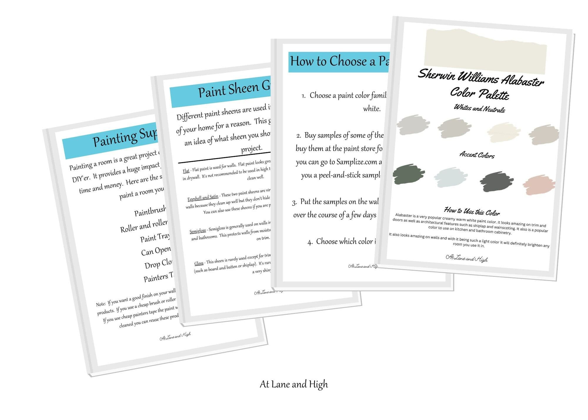 Alabaster by Sherwin Williams whole home color palette - interior paint palette - image 4