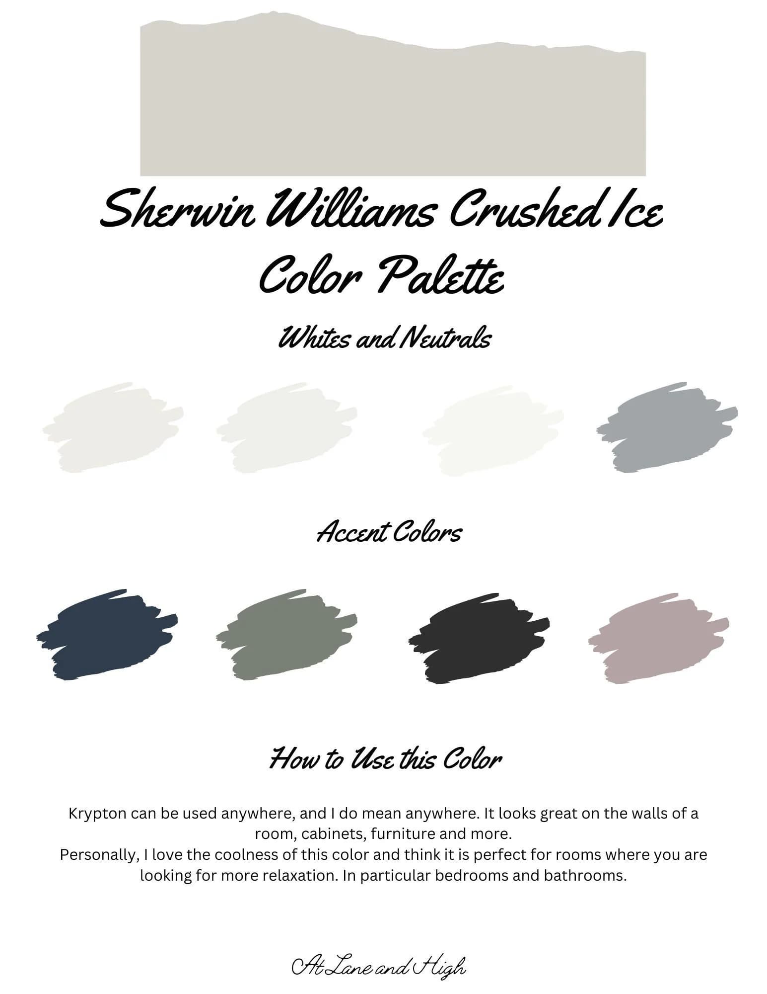 Crushed Ice by Sherwin Williams whole home paint palette - interior color palette