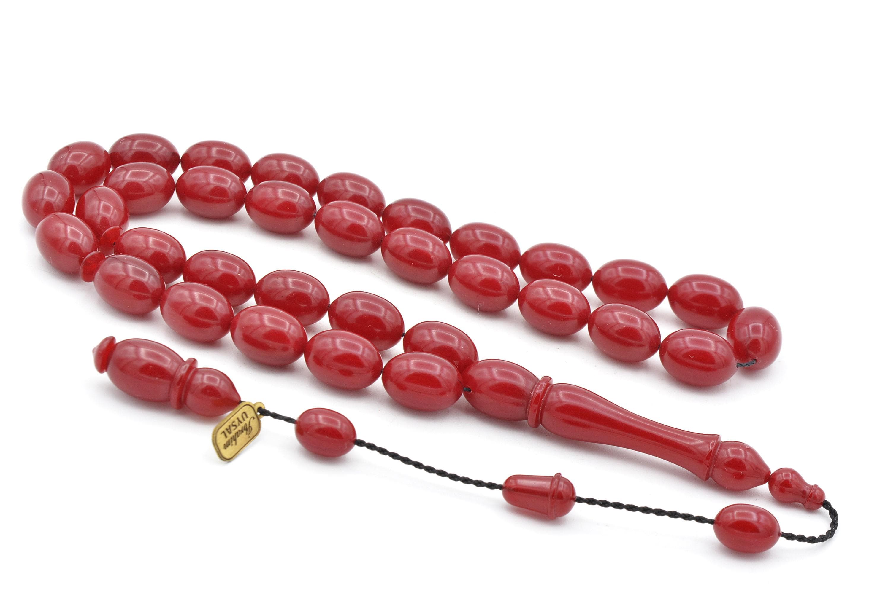 Master Uysal Bakelite Amber Rosary 33 Beads, Bakelite Amber Tasbih, Misbaha, Rosary, Tasbeeh, Tesbih, Muslim, Prayer Beads, 33 Beads Tasbih - image 3