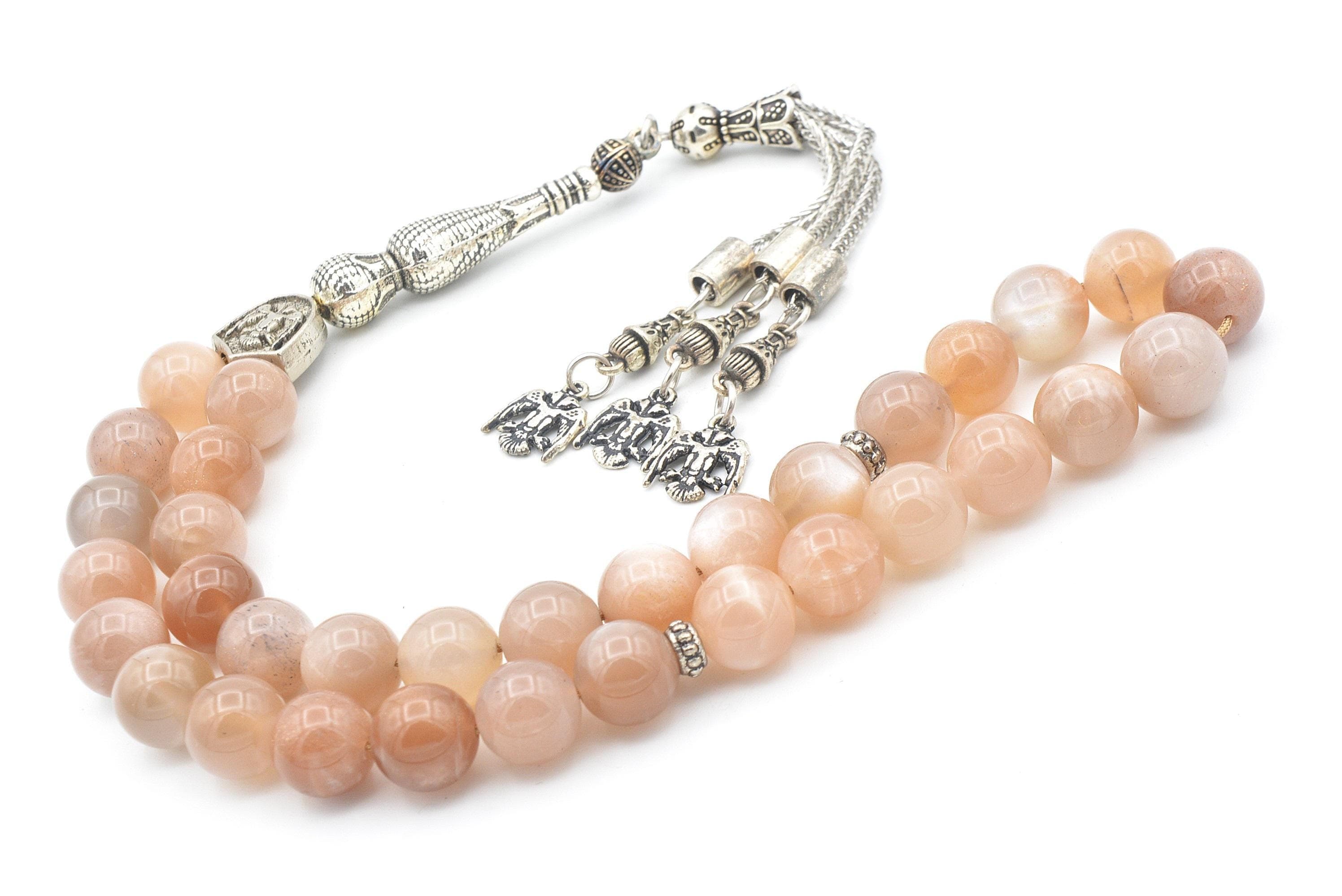 Sun Stone 33 Prayer Beads, Sun Stone 33 Beads Tasbih, Sun Stone Islamic Misbaha, 10 mm Sun Stone Prayer Beads, Sun Stone Tasbeeh, Sun Stone - image 5