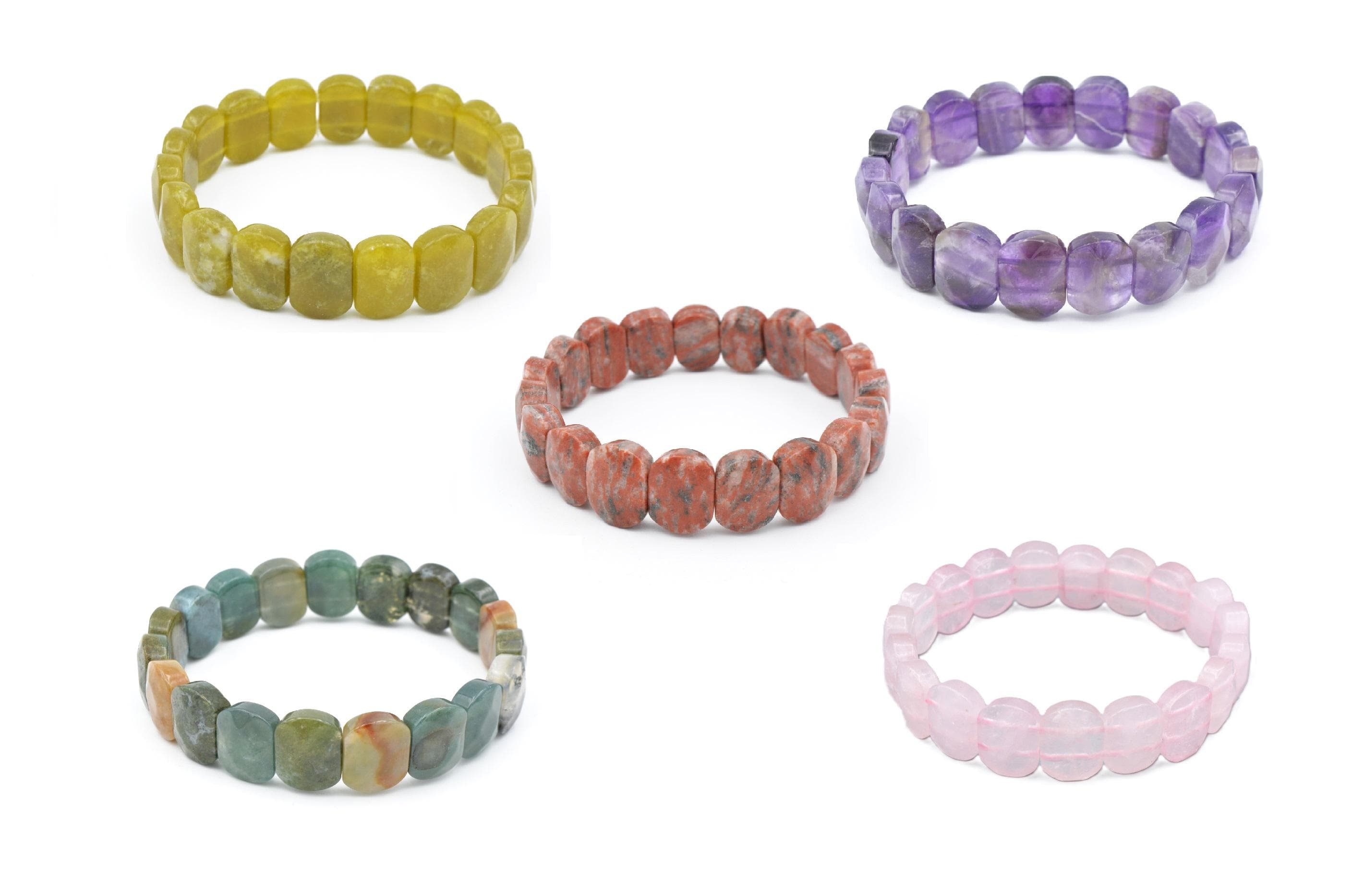 Natural Stone Bracelet, Amethyst Bracelet, Rose Quartz Bracelet, Jasper Bracelet, Peridot Bracelet, Agate Bracelet, Gemstone Bracelet