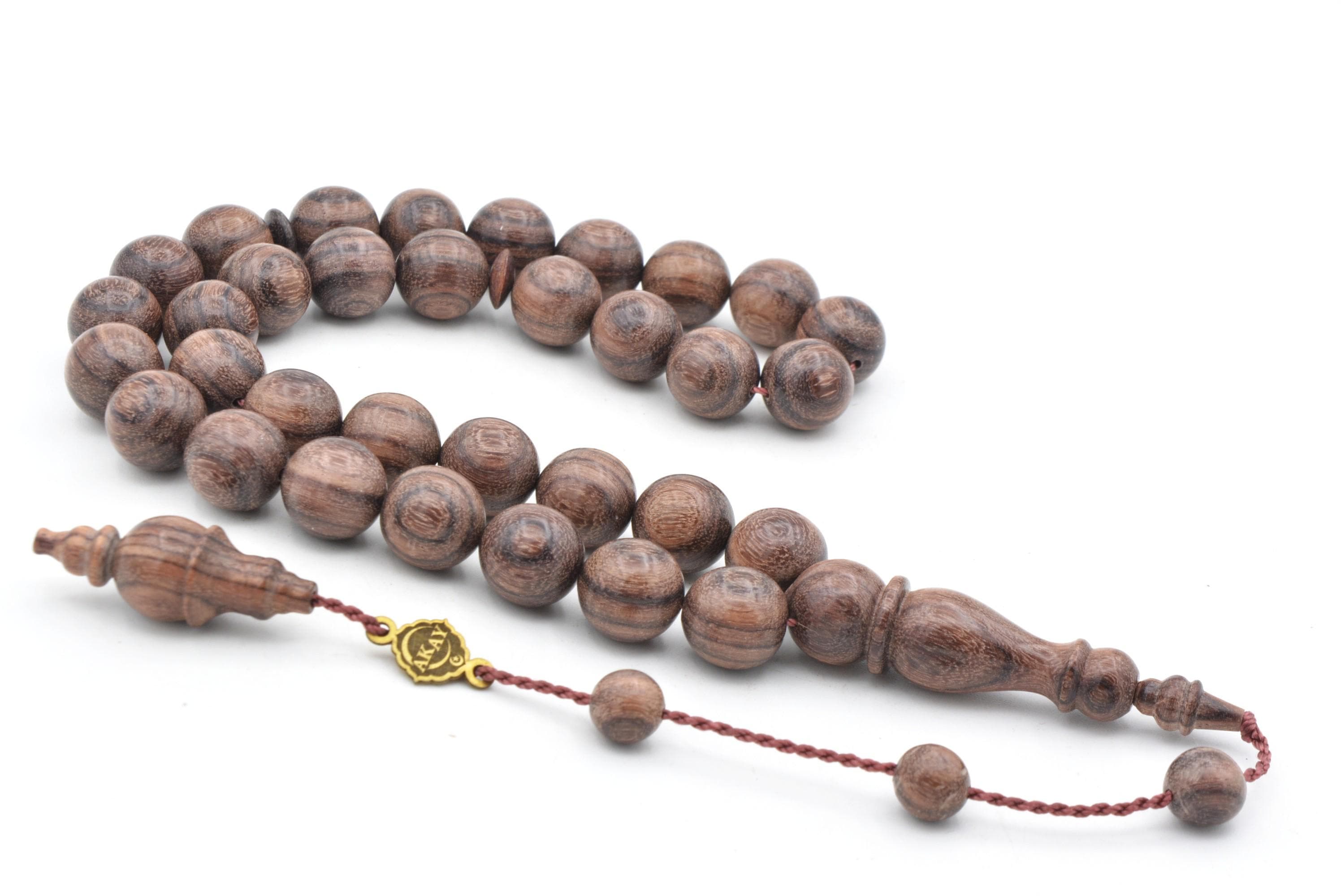 Natural Snake Tree Prayer Beads, Snake Tree 33 Beads, King Tree 33 Beads, King Tree Prayer Beads, Ebony Rosary, Ebony Tasbih, Ebony 33 Beads - image 3