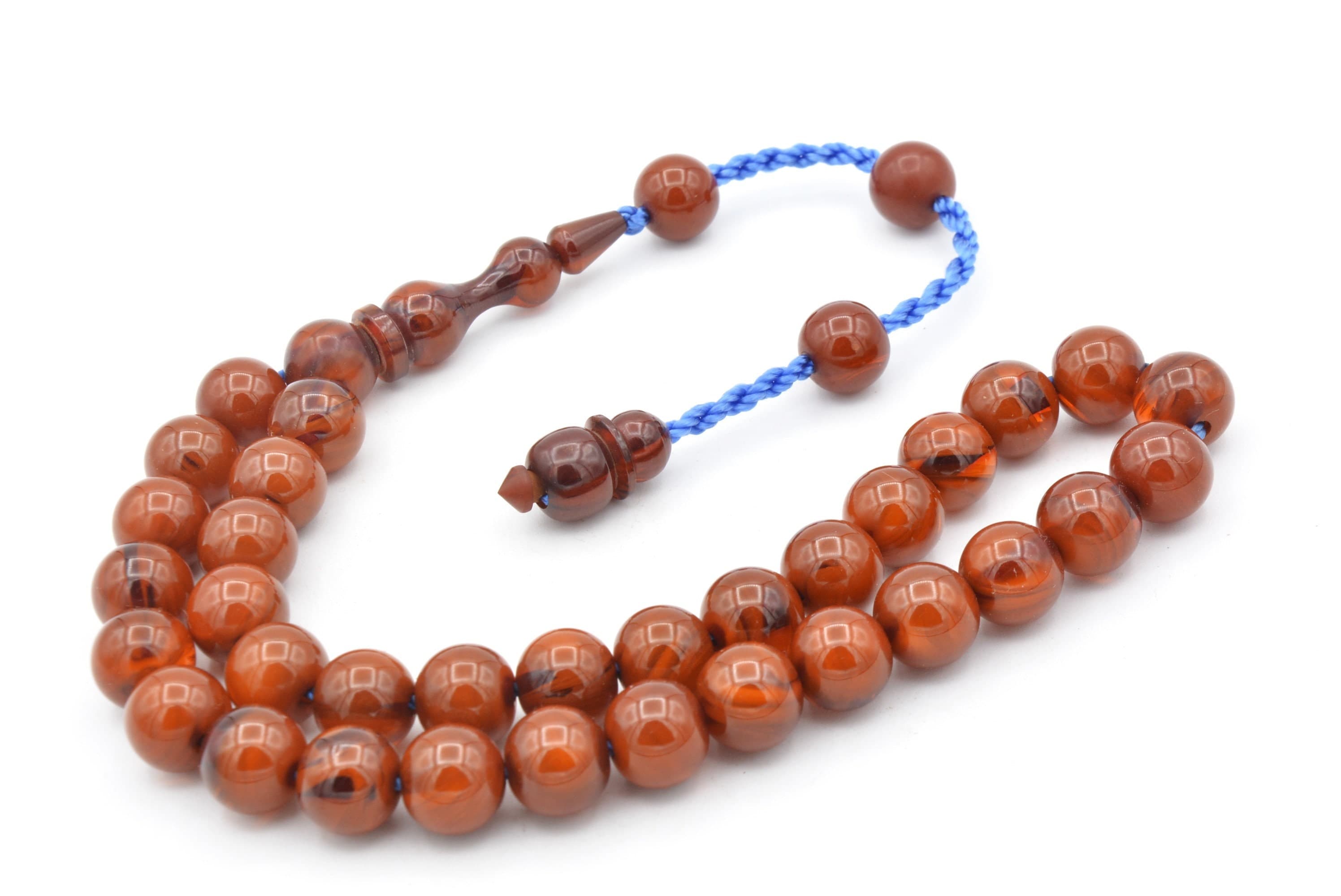 Moire Tightening Amber Tasbih 33 Beads, Islamic, Misbaha, Rosary, Tasbeeh, Muslim, Tasbih, Sibha, Faturan Tasbih,Muslim Gift, Prayer Beads - image 4