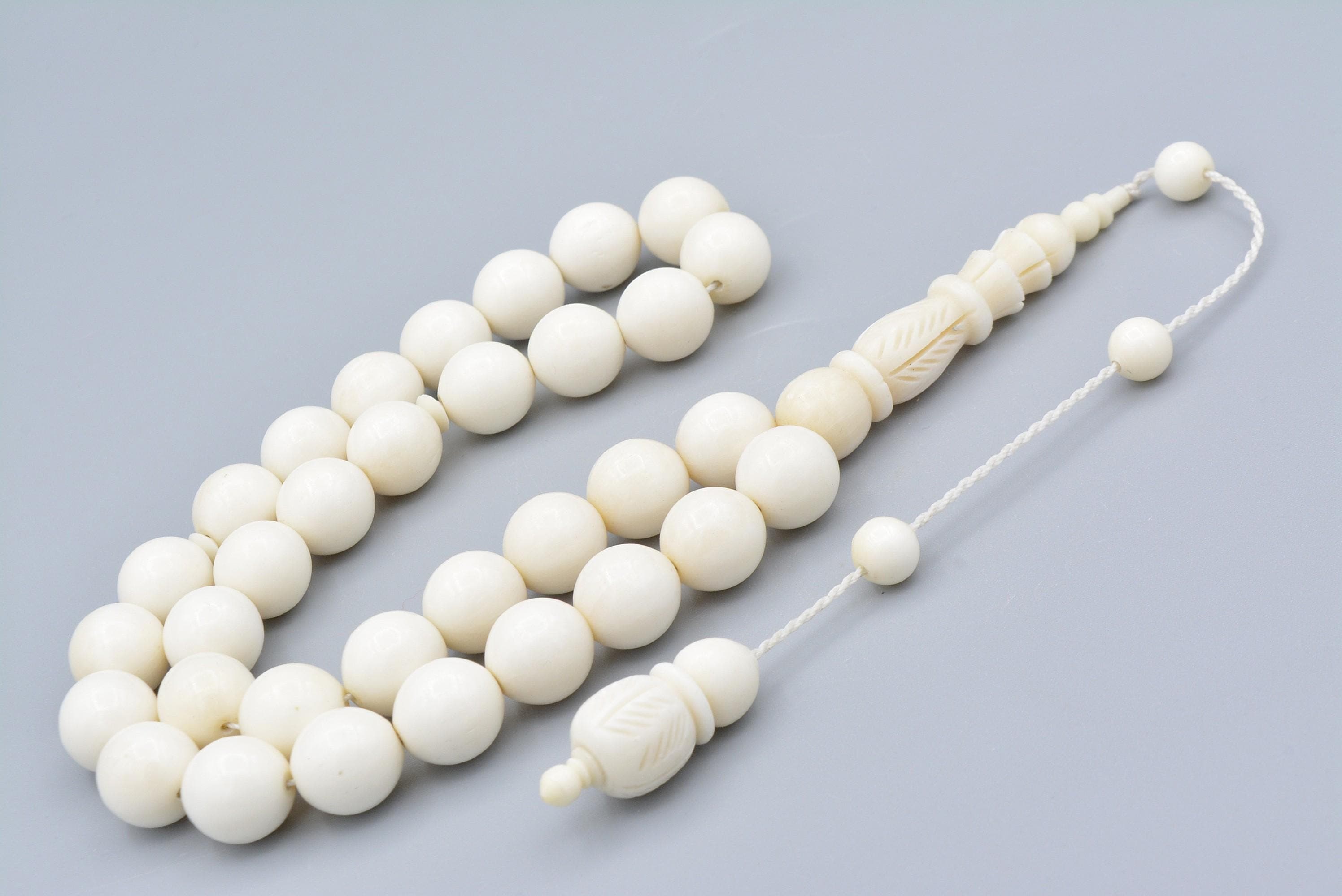 Natural Camel Bone 33 Beads Rosary, Islamic Prayer Beads, Tasbih, Misbaha, Tasbeeh, Rosary, Camel Tasbih, Muslim, Gift Tesbih, Camel Bone - image 4