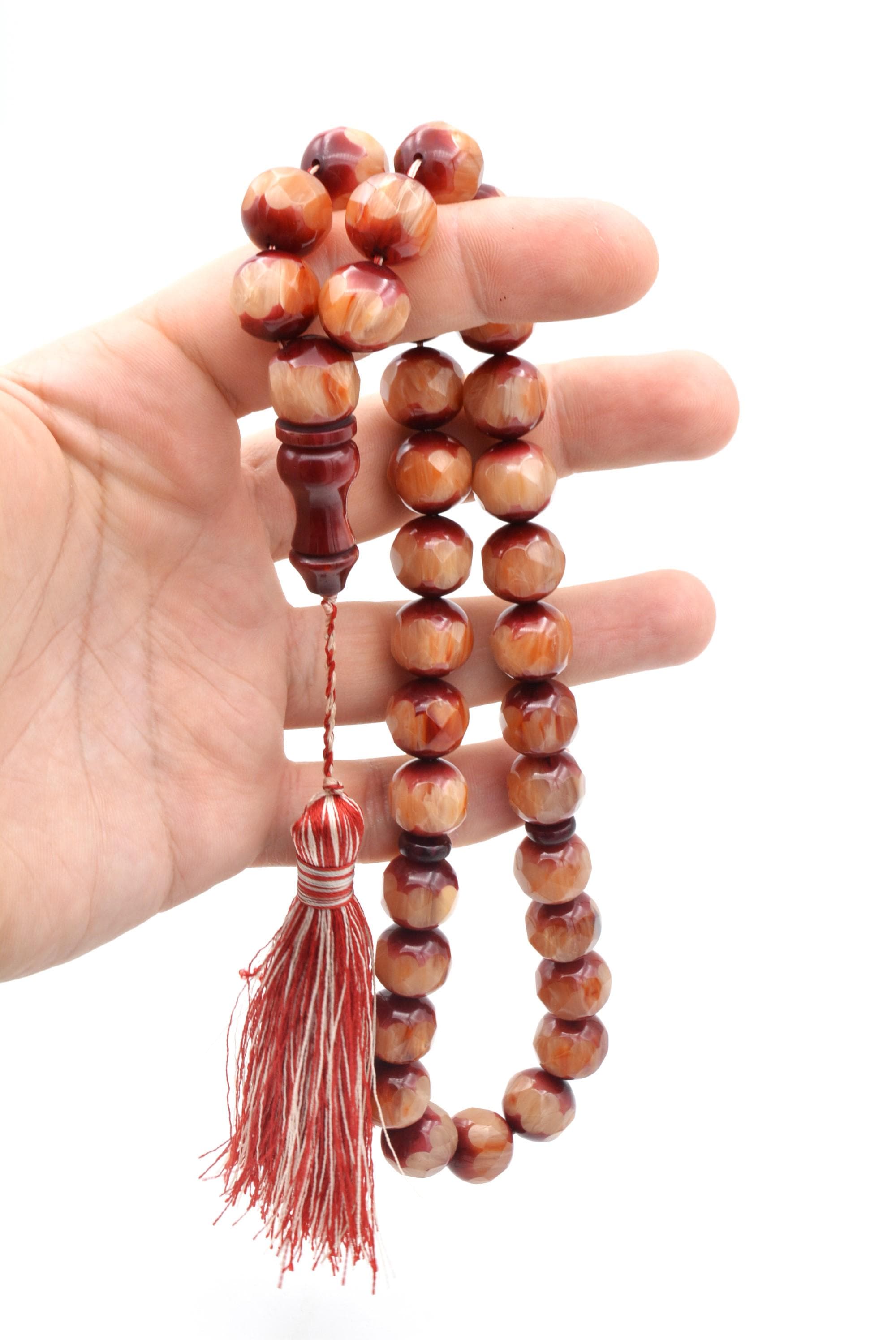 Facet Cut Catalin Rosary 33 Beads, Big Size Tasbih, Islamic, Misbaha, Tasbih, Tasbeeh, Muslim, Faturan Tasbih,Muslim Gift, Prayer Beads, Big - image 5