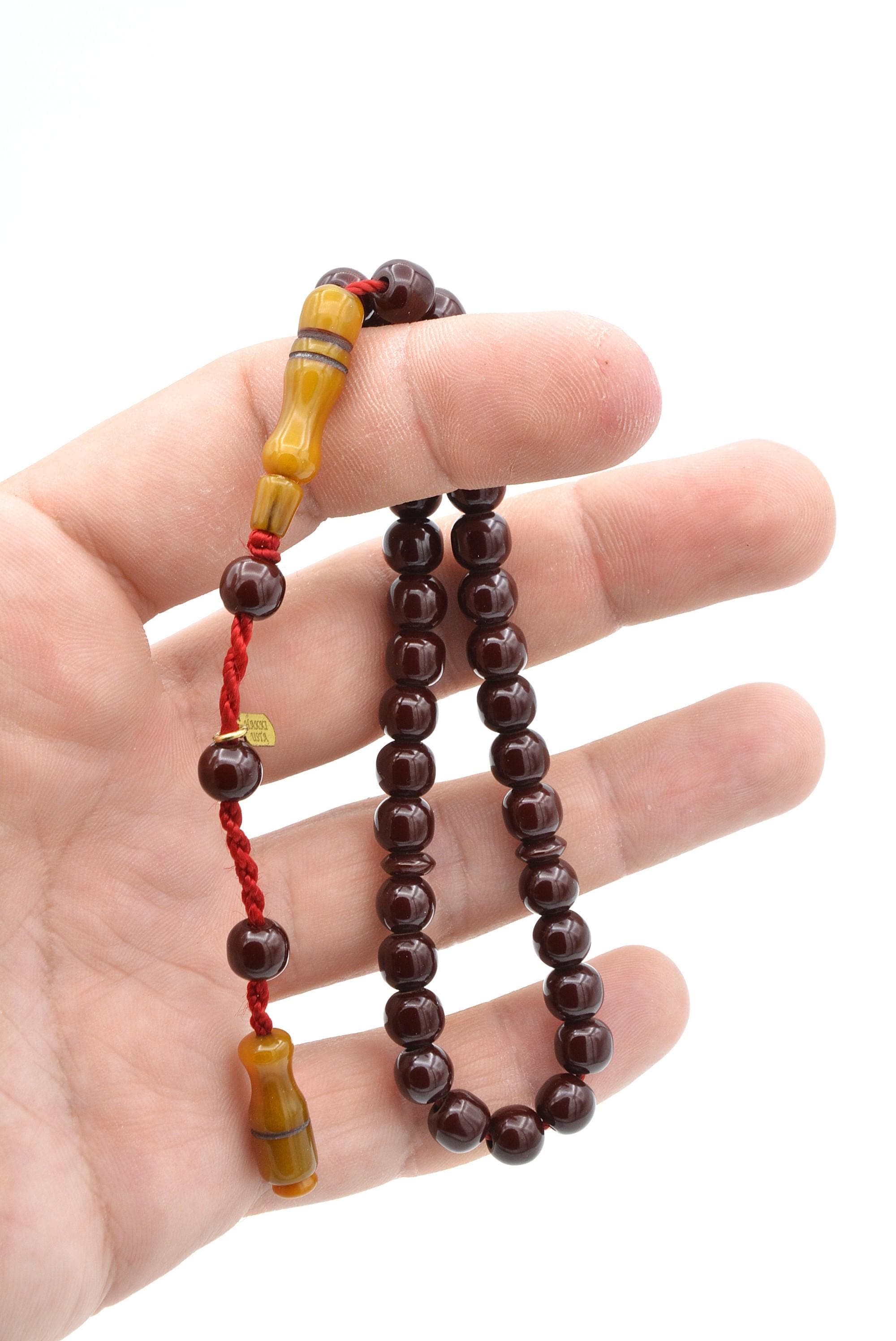 Small Size Tightening Amber Tasbih 33 Beads, Islamic, Misbaha, Amber Rosary, Amber Tasbeeh, Muslim, Tasbih, Sibha, Prayer Beads, İslamic - image 4