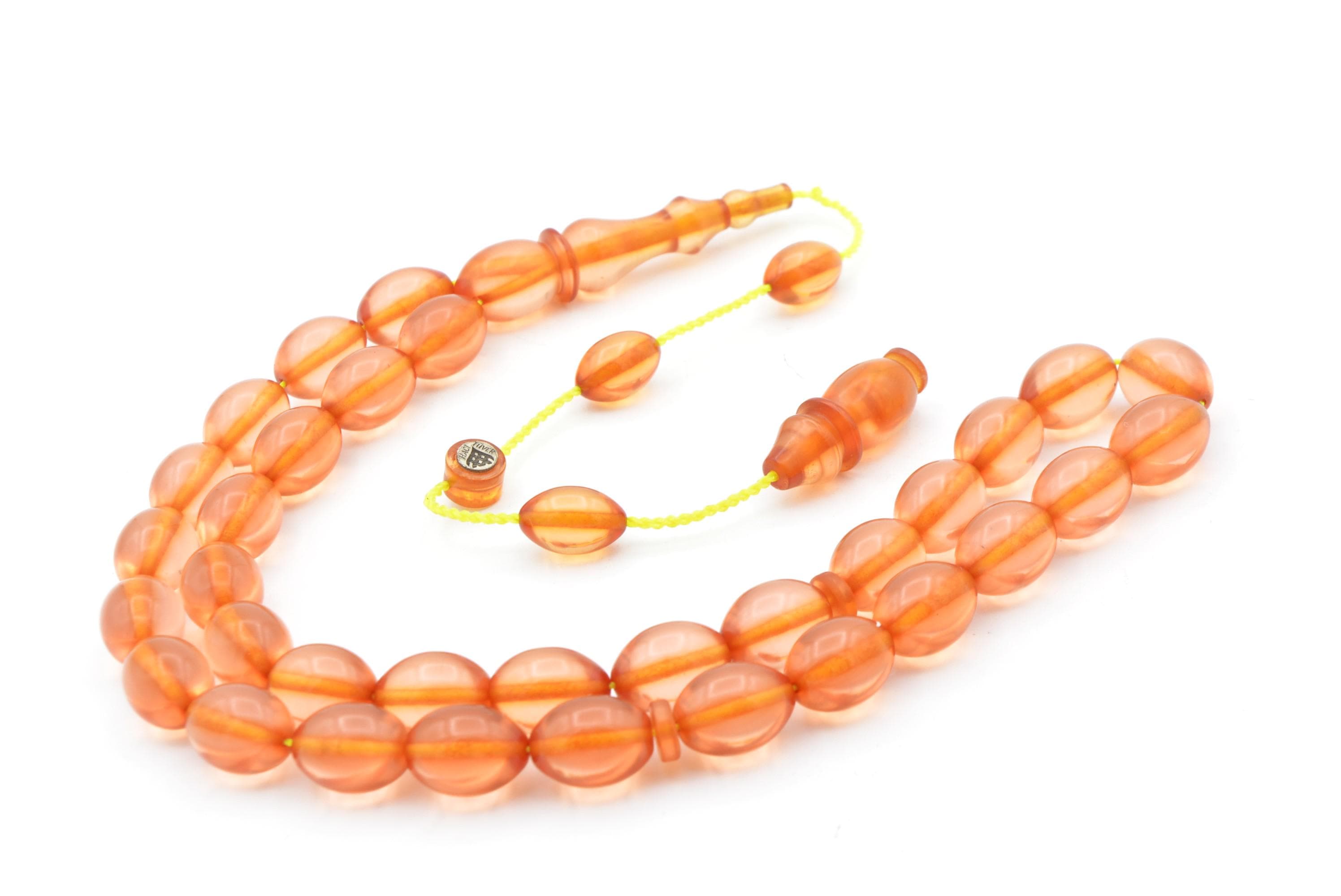 Light Pink Fire Amber Tasbih 33 Beads, Islamic, Misbaha, Rosary, Tasbeeh, Muslim, Tasbih, Sibha, Faturan Tasbih,Muslim Gift, Prayer Beads - image 4