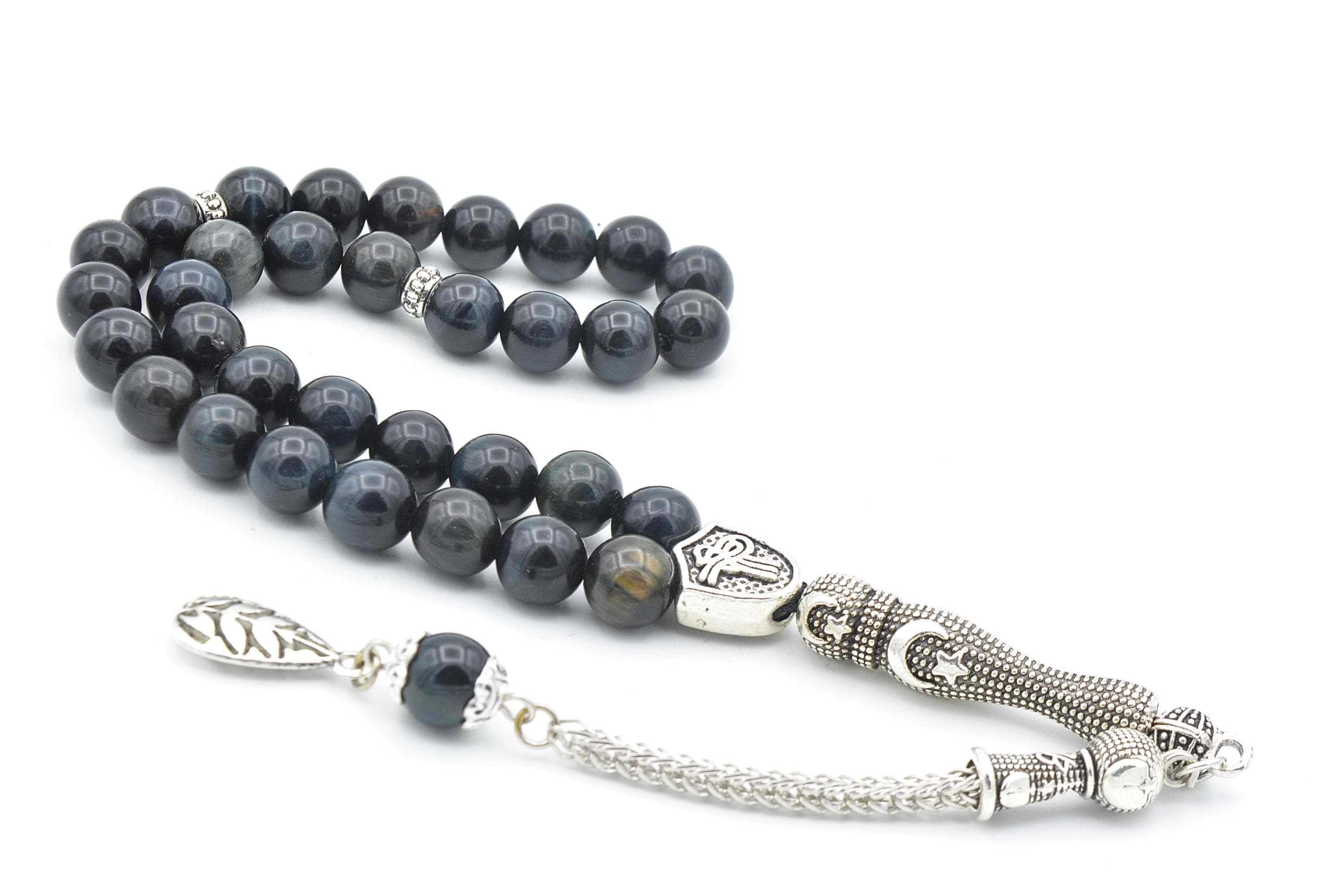 Navy Blue Tiger Eye 33 Prayer Beads, Tiger Eye 33 Beads Tasbih, Tiger Eye Prayer Beads, Tiger Eye Tasbeeh, Tiger Eye Tasbih, Tiger Eye - image 3