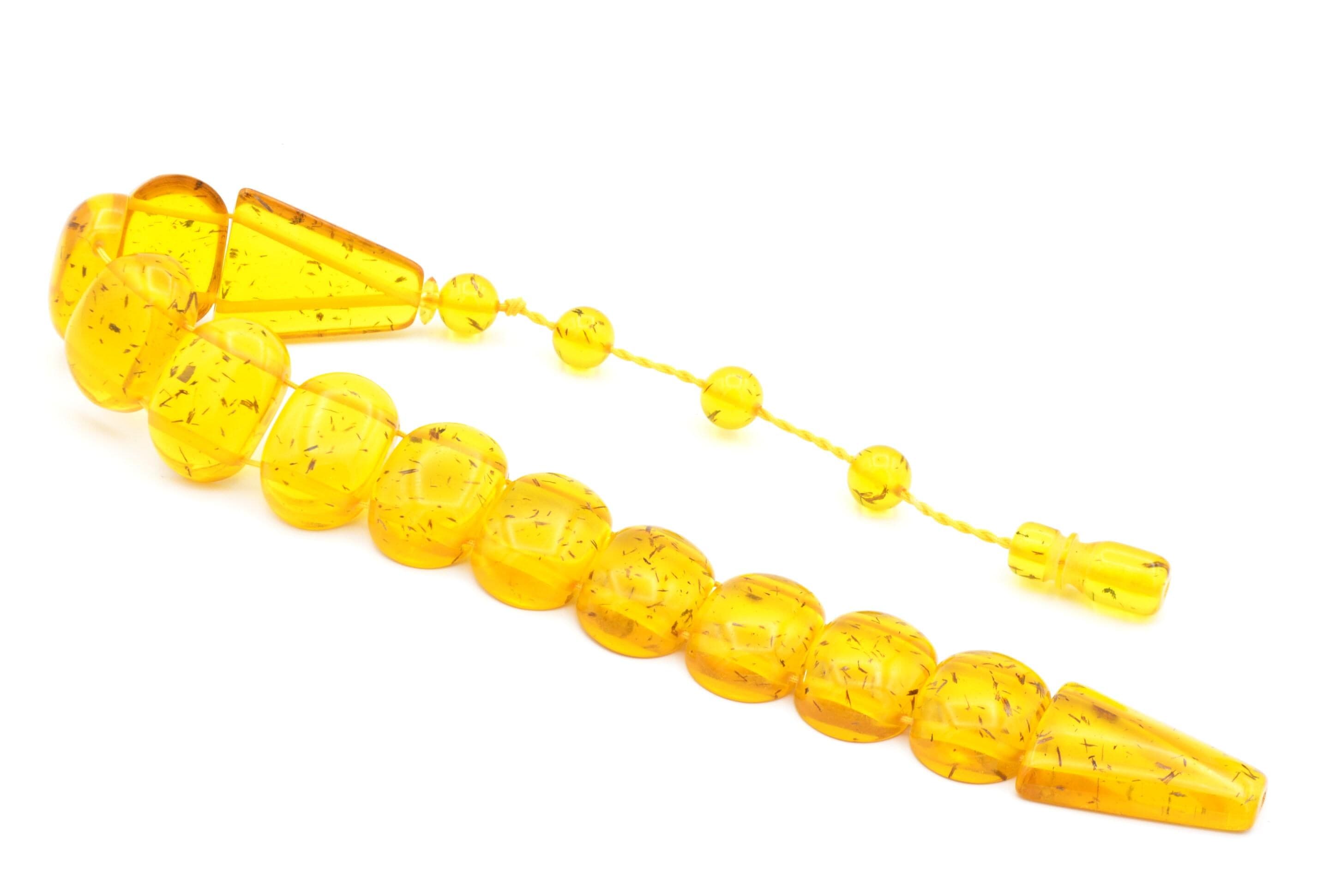 Beirut Drop Amber Fish Tasbih, Fish Tesbih, Misbaha, Tasbeeh, Fish Rosary, Balık Tesbih, Muslim, Beyrut Damla Kehribar, Tasbih, Beirut Amber - image 3