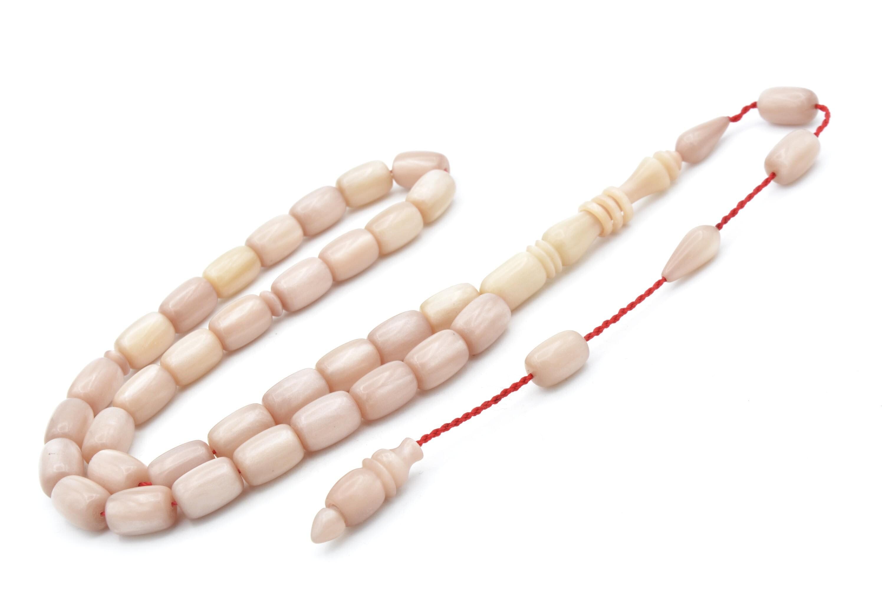 Master Ahmed Emin Beige Bakelite Amber Rosary: 33-Bead Tasbih Misbaha - image 4