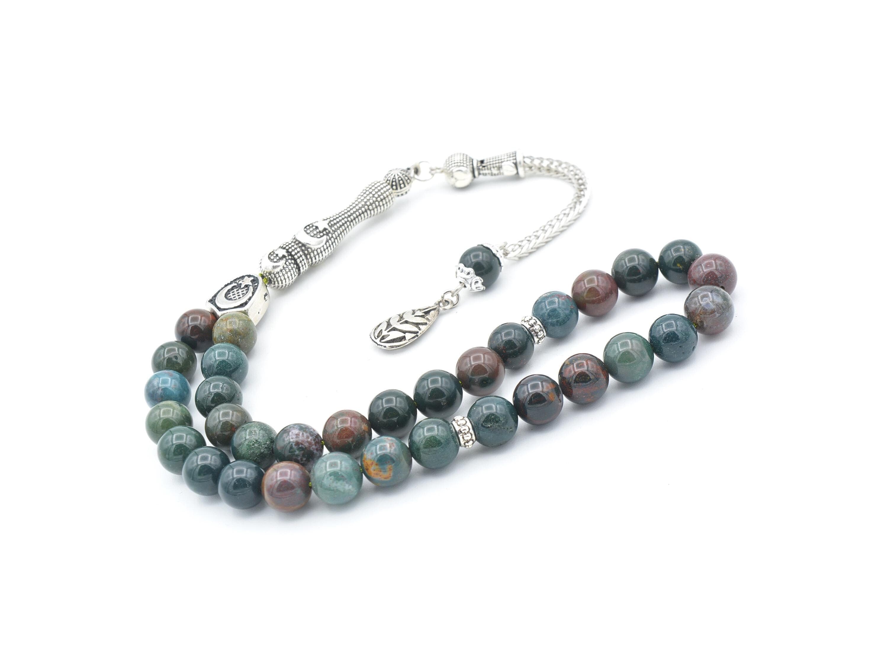 Blood Stone 33 Prayer Beads, Blood Stone 33 Beads Tasbih, Blood Stone Prayer Beads, Blood Stone Tasbeeh, Blood Stone Tasbih, Blood Stone