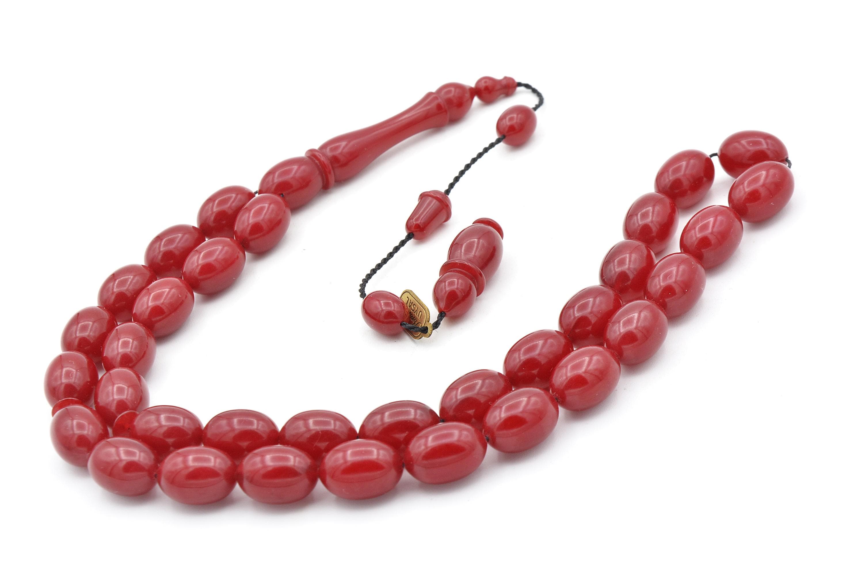 Master Uysal Bakelite Amber Rosary 33 Beads, Bakelite Amber Tasbih, Misbaha, Rosary, Tasbeeh, Tesbih, Muslim, Prayer Beads, 33 Beads Tasbih - image 4