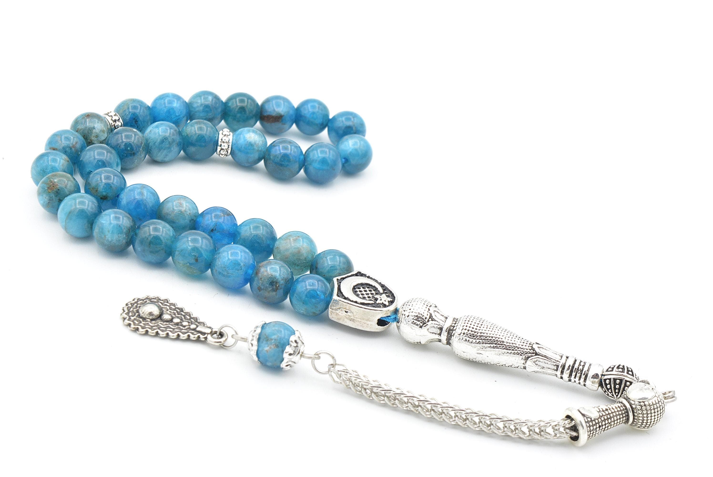 Apatite 33 Prayer Beads, Apatite 33 Beads Tasbih, Apatite Prayer Beads, Apatite Tasbeeh, Apatite Stone Tasbih, Apatite Rosary, Apatite Stone - image 3