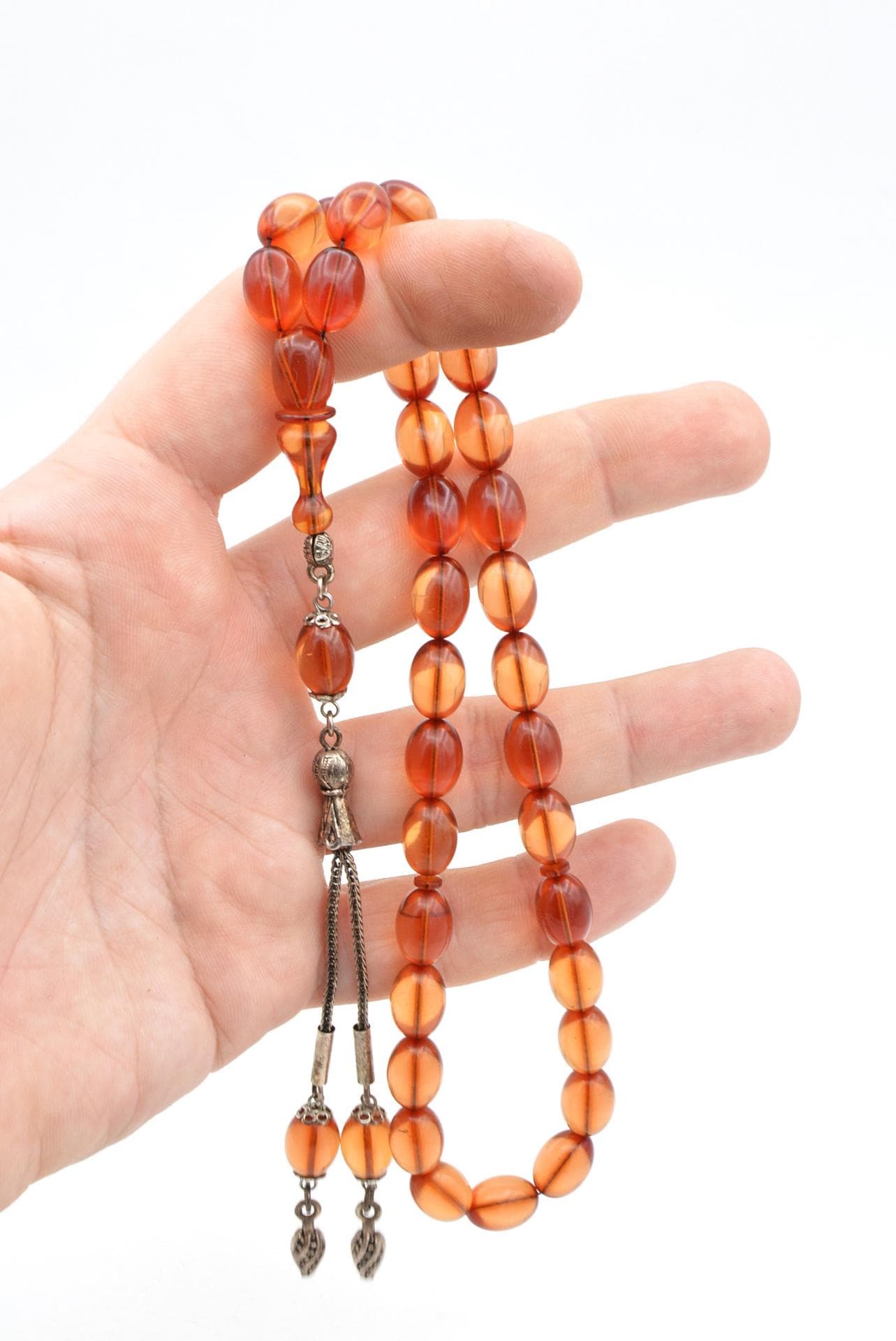 Transparent Fire Amber Tasbih 33 Beads, Islamic, Misbaha, Rosary, Tasbeeh, Muslim, Tasbih, Sibha, Faturan Tasbih,Muslim Gift, Prayer Beads - image 5