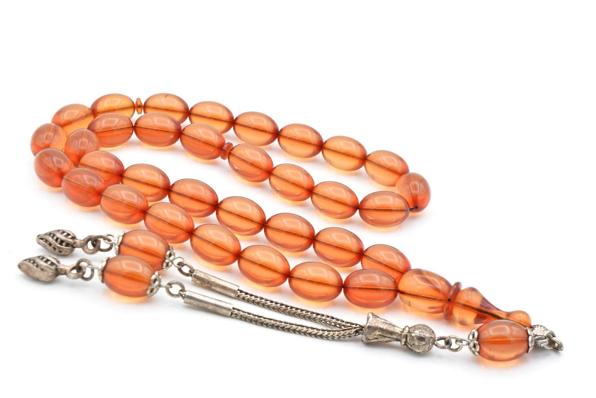 Transparent Fire Amber Tasbih 33 Beads, Islamic, Misbaha, Rosary, Tasbeeh, Muslim, Tasbih, Sibha, Faturan Tasbih,Muslim Gift, Prayer Beads - image 3