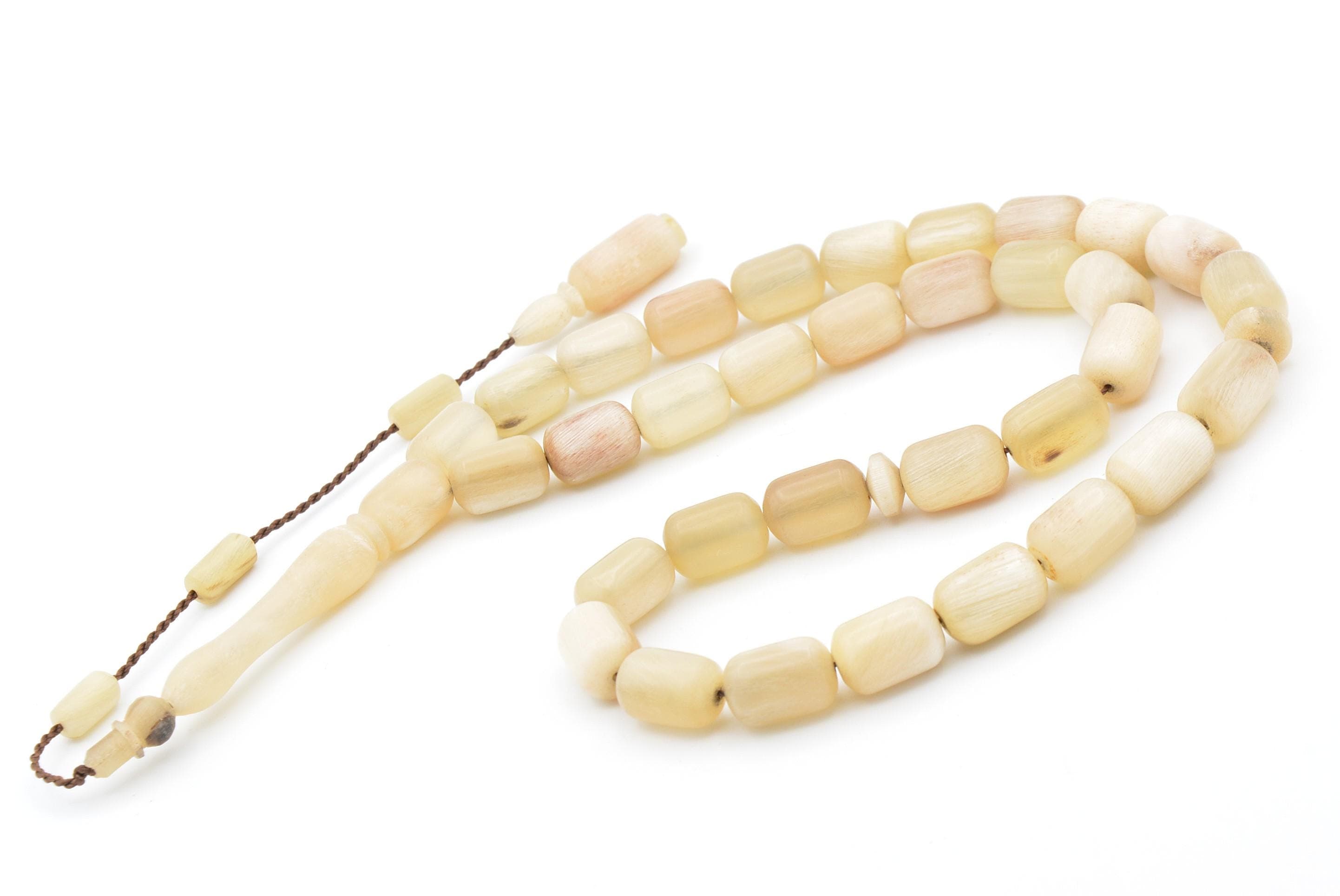Natural Ram's Horn 33 Beads Islamic Prayer Tasbih, Ram's Horn Rosary, Misbaha, Tesbih - image 4