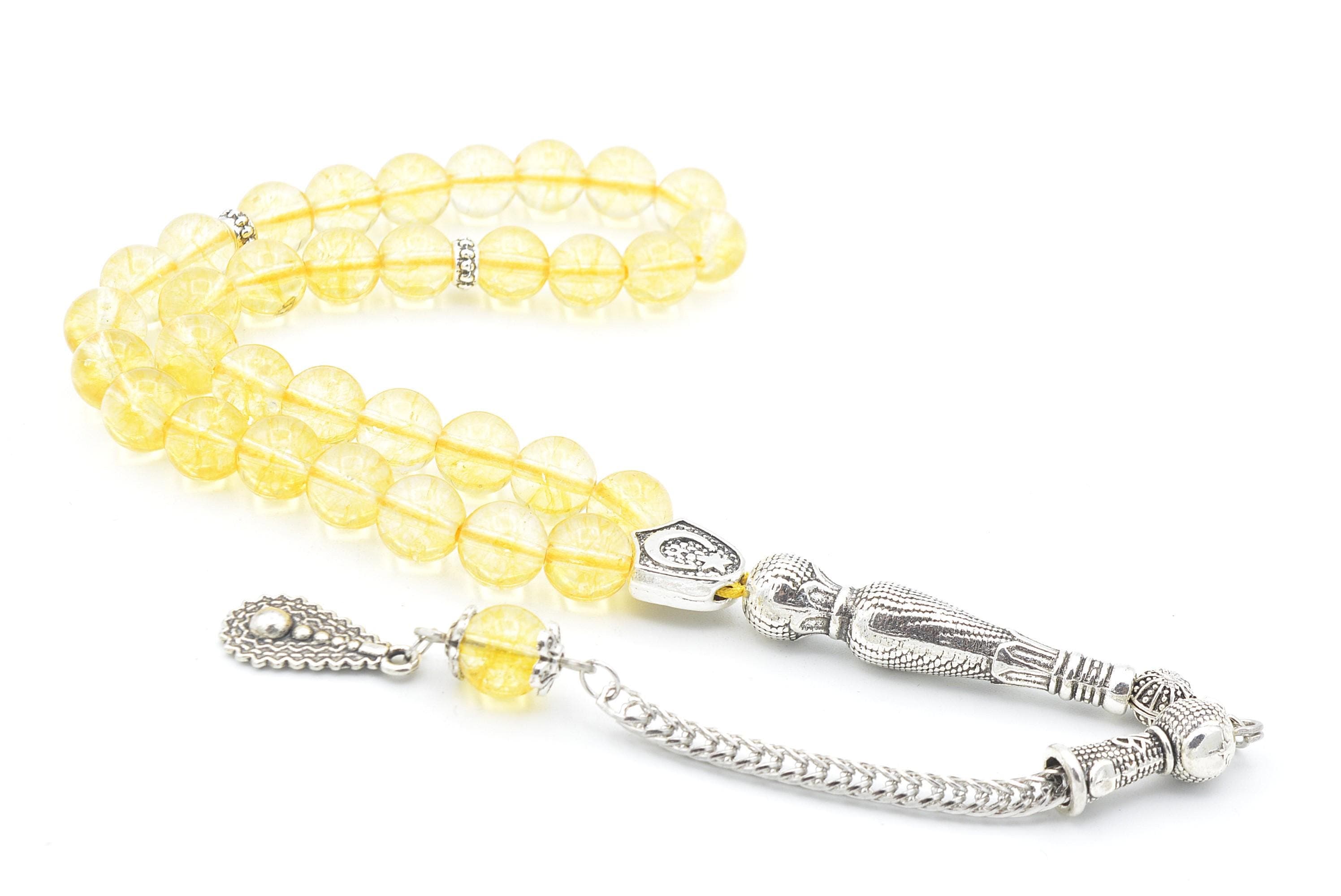 Citrine 33 Prayer Beads, Citrine 33 Beads Tasbih, Citrine Prayer Beads, Citrine Tasbeeh, Citrine Stone Tasbih, Citrine Rosary, Sitrin Tesbih - image 3