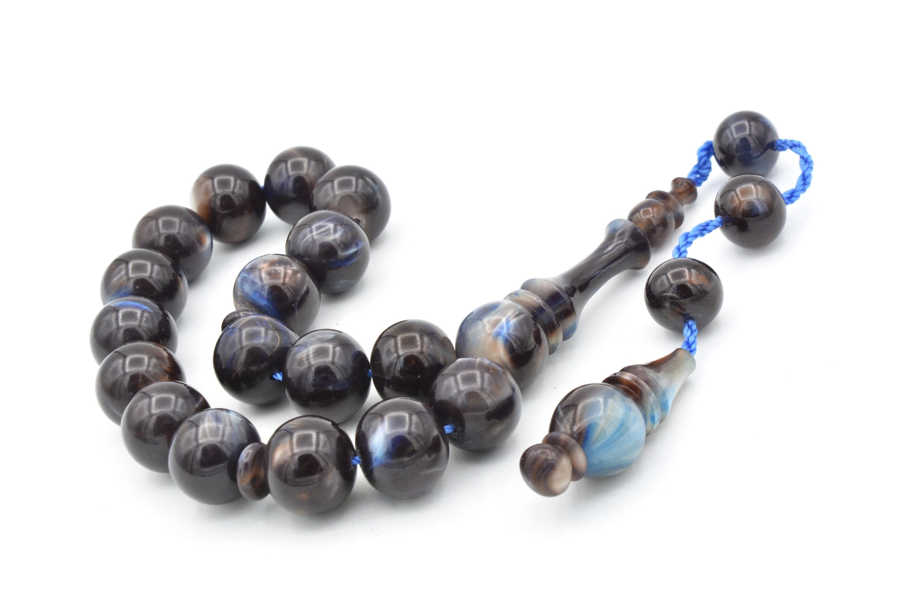 Erhan Master Glittery Amber Rosary: 17-Bead Bakelite Tasbih - image 4