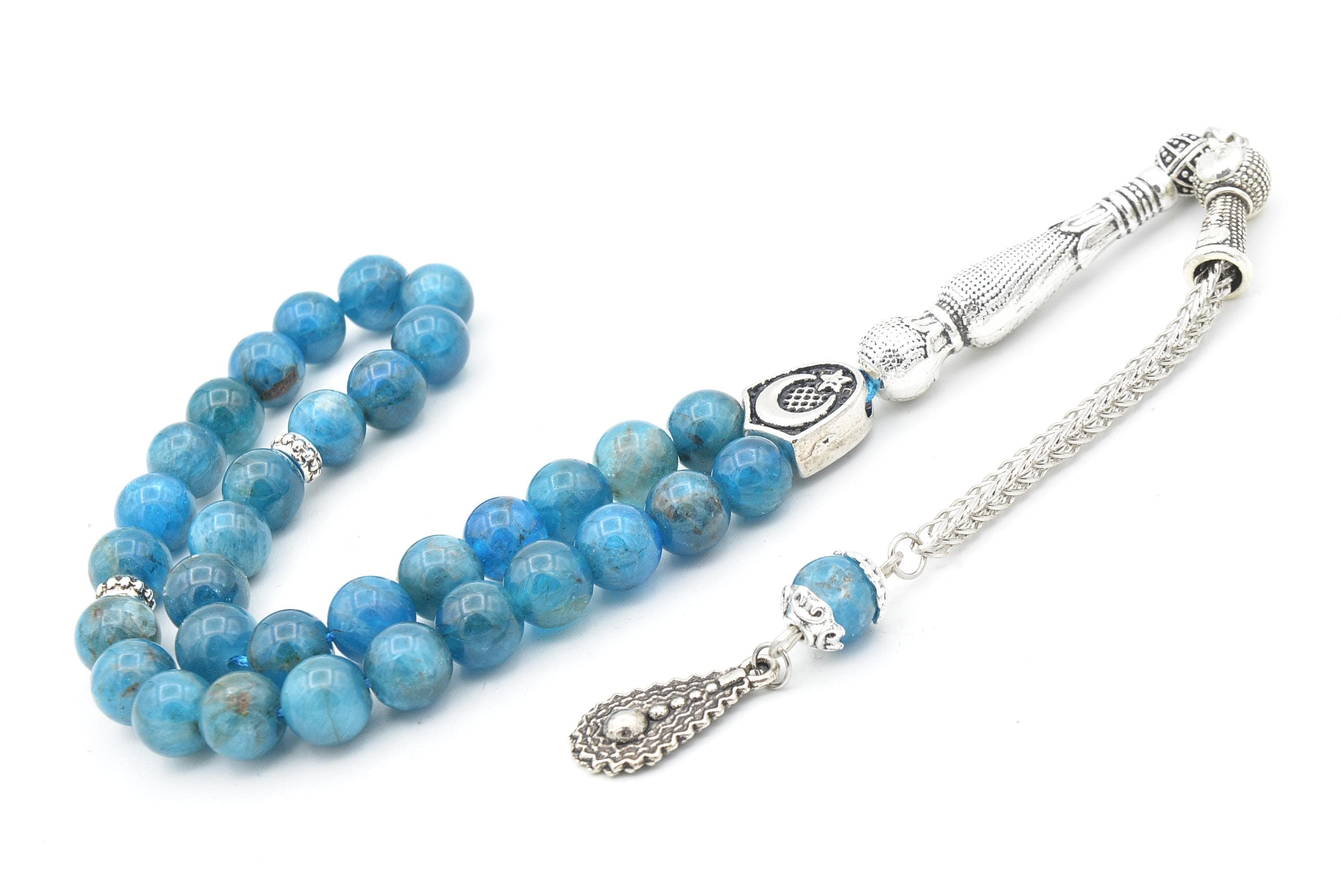 Apatite 33 Prayer Beads, Apatite 33 Beads Tasbih, Apatite Prayer Beads, Apatite Tasbeeh, Apatite Stone Tasbih, Apatite Rosary, Apatite Stone - image 4
