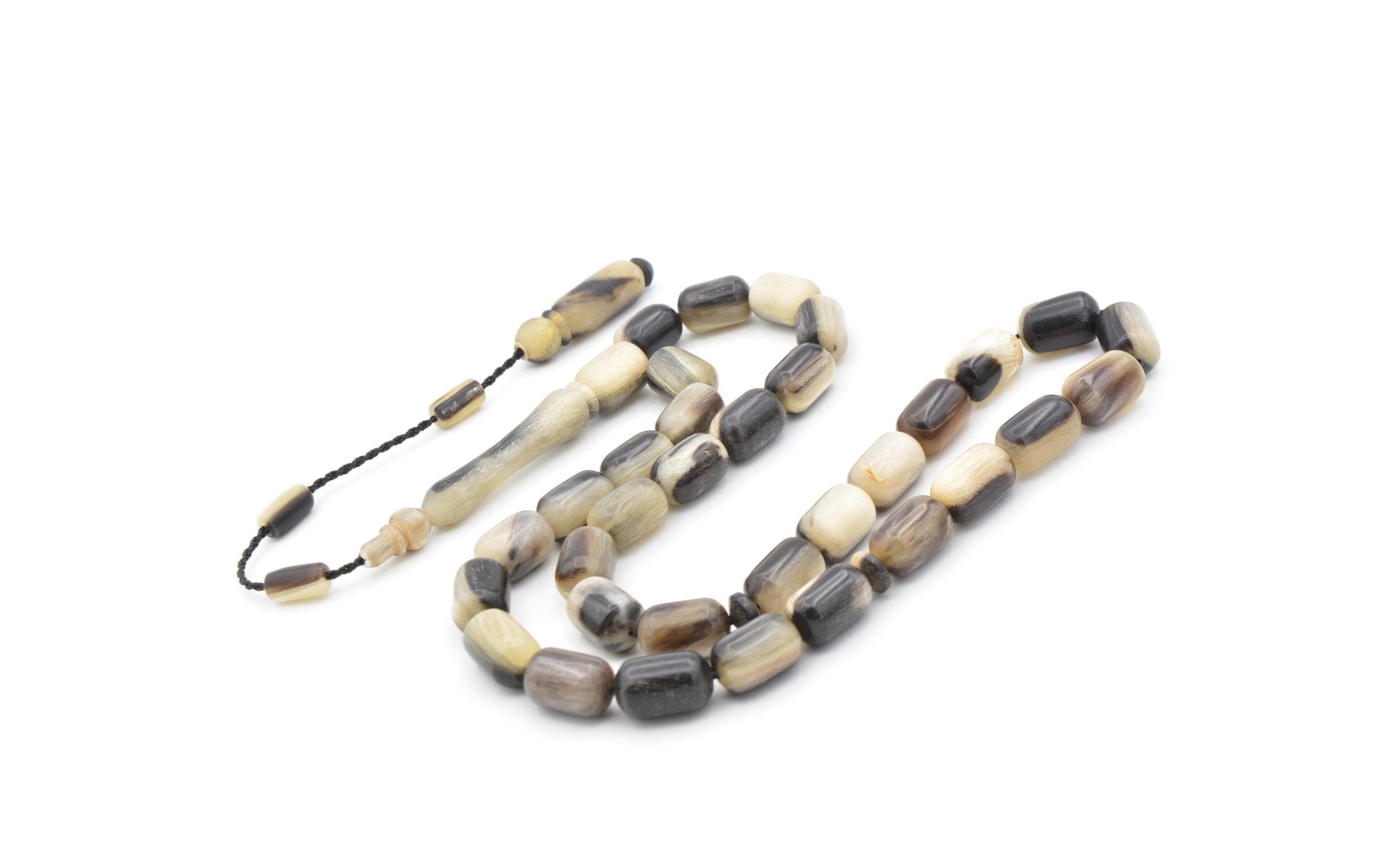 Natural Ram's Horn 33 Beads Islamic Prayer Tasbih, Ram's Horn Rosary, Misbaha, Tesbih