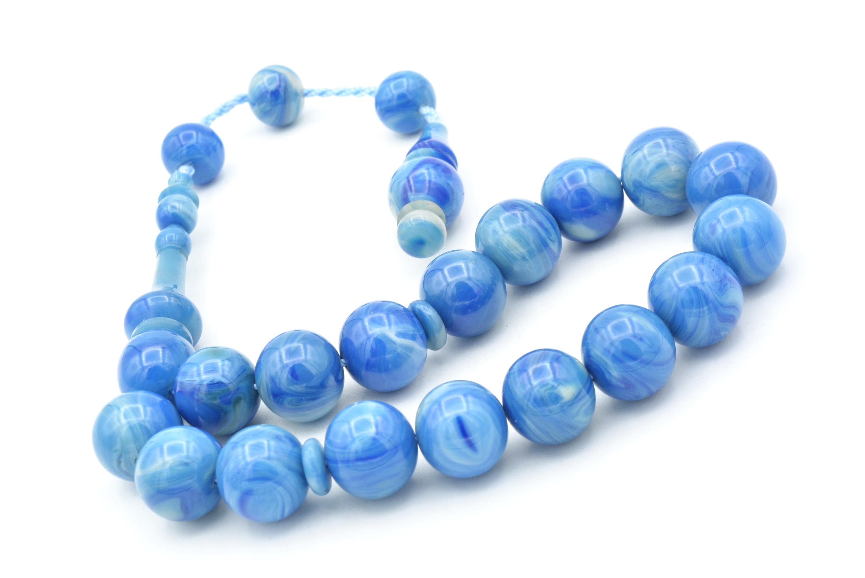 Blue Amber Rosary: 17-Bead Bakelite Tasbih Misbaha - image 5