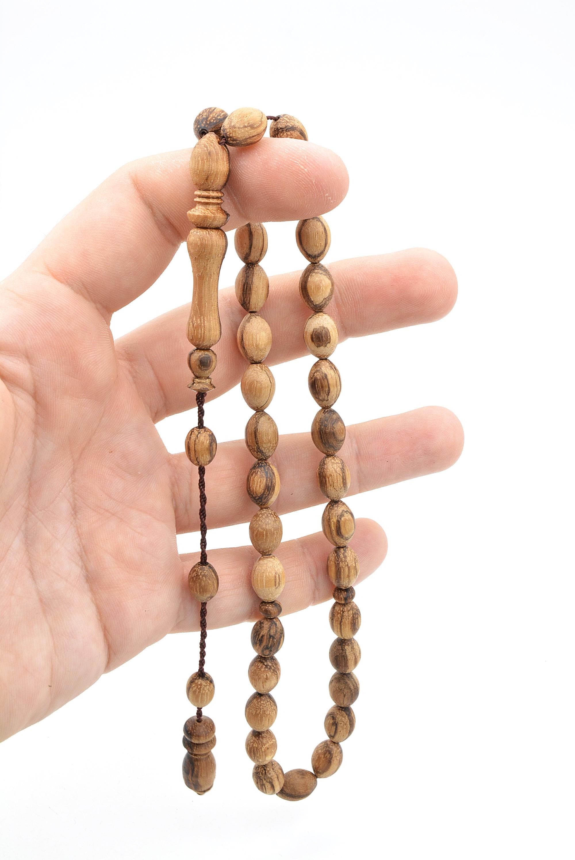 Big Size Fragrant Real Oud Tree 33 Beads Rosary, Oud Tree Tasbih, Misbaha, Tasbeeh, Oud Tree Rosary, Prayer Beads, Rosary, Tasbih, Oud - image 5