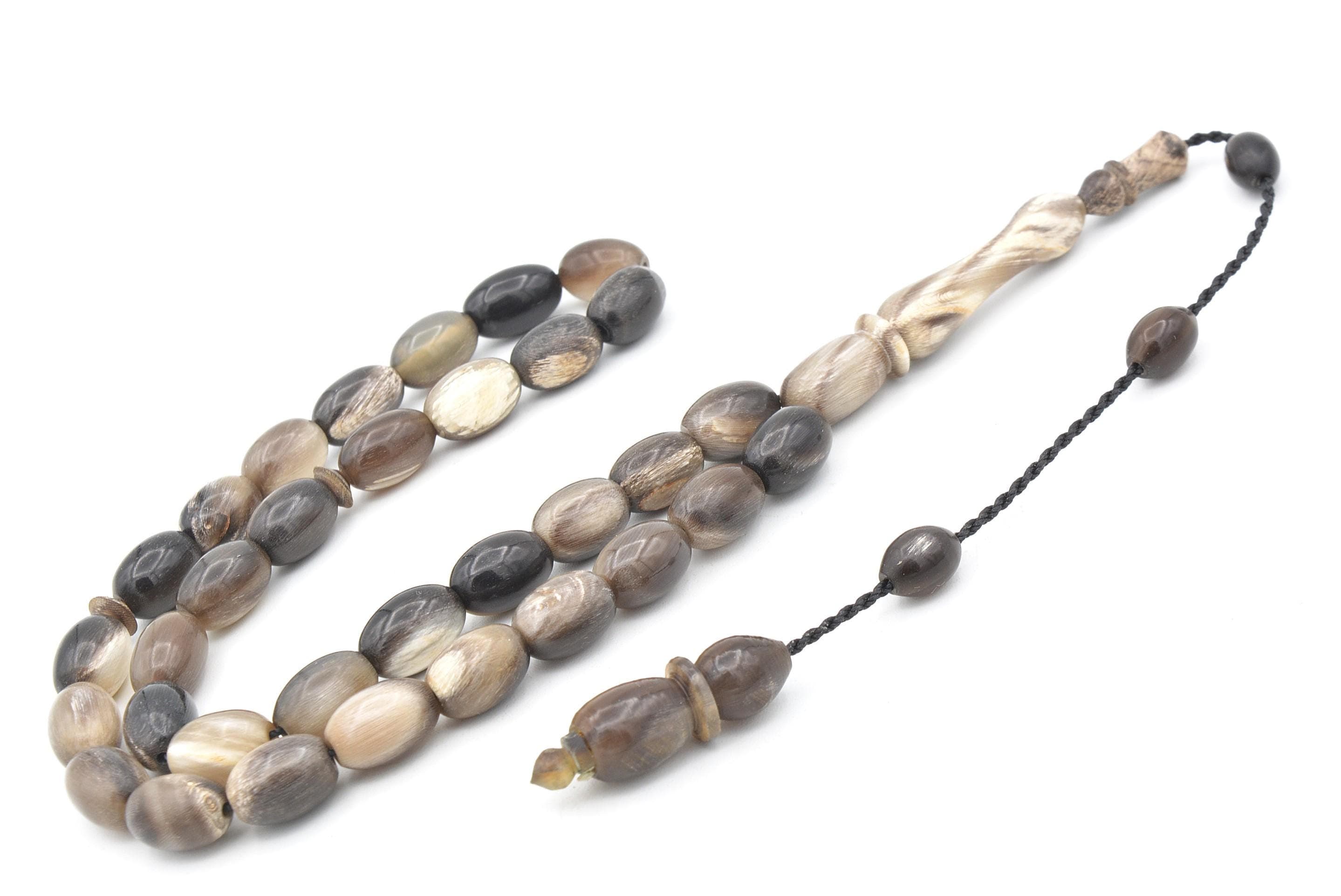 Buffalo Horn 33 Prayer Beads, Buffalo Horn 33 Beads Tasbih, Tasbih, Tasbeeh, Muslim Tasbih, Buffalo Horn, Buffalo Horn Prayer Beads, Bufalo - image 4