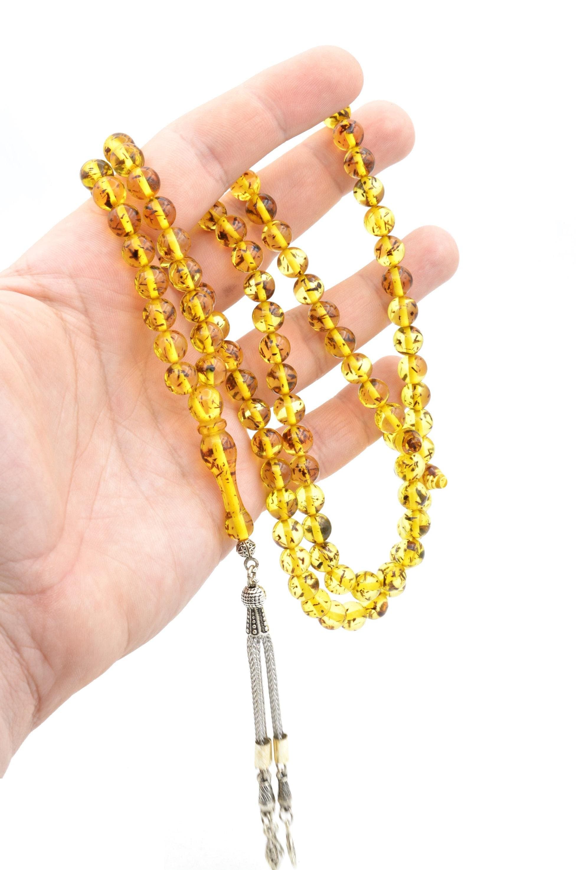 8 Mm Beirut Amber 99 Beads Tasbih, Islamic, Misbaha, Rosary, Tasbeeh, Muslim, Muslim Gift, Prayer Beads, Beyrut Kehribar, Pray, Beirut Amber - image 3