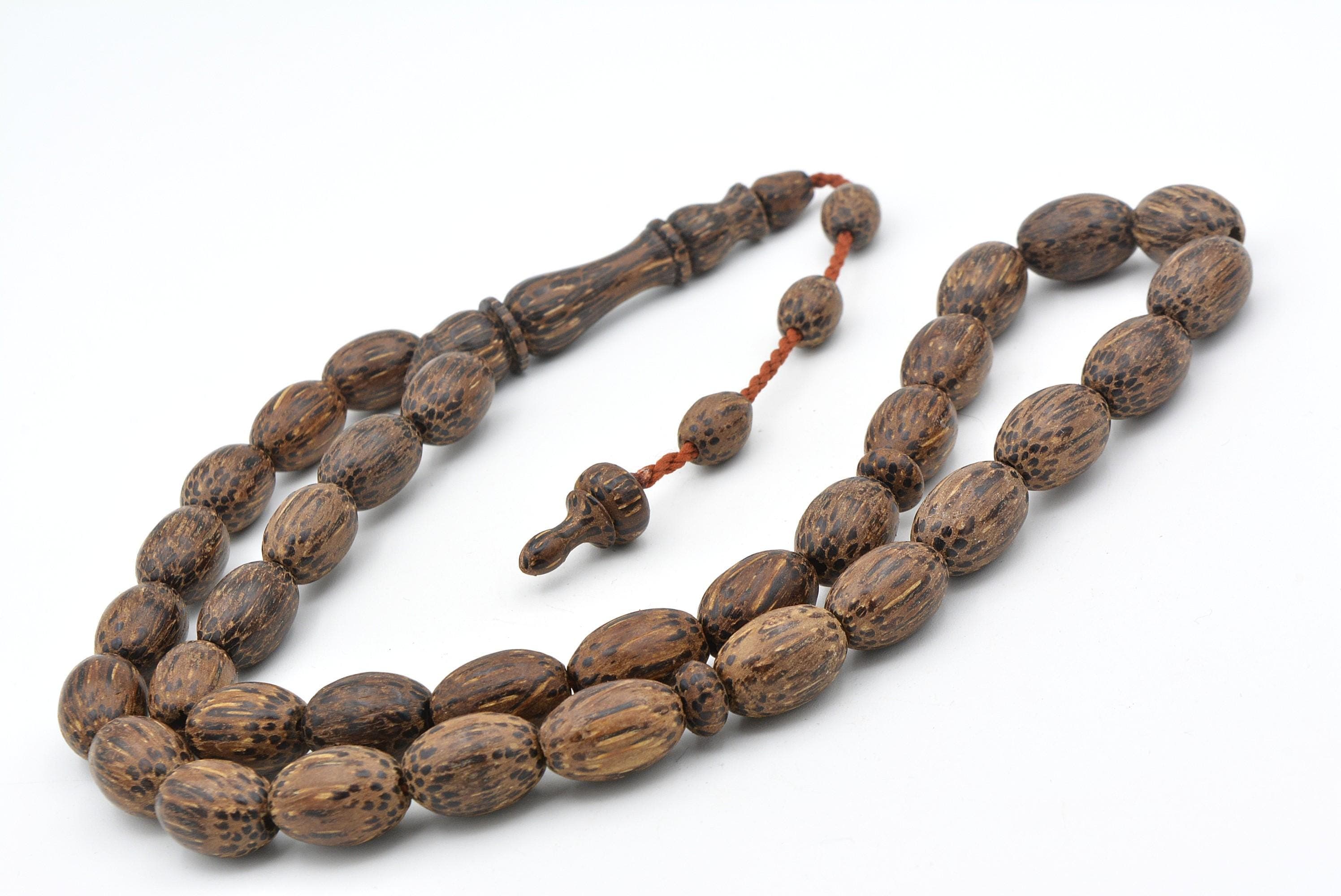 Workmanship Natural Palm Tree 33 Beads Islamic Prayer Beads, Palm Tasbih, Palm Misbaha, Tasbeeh, Palm Rosary, Palm Tesbih, Muslim, Sibha - image 5
