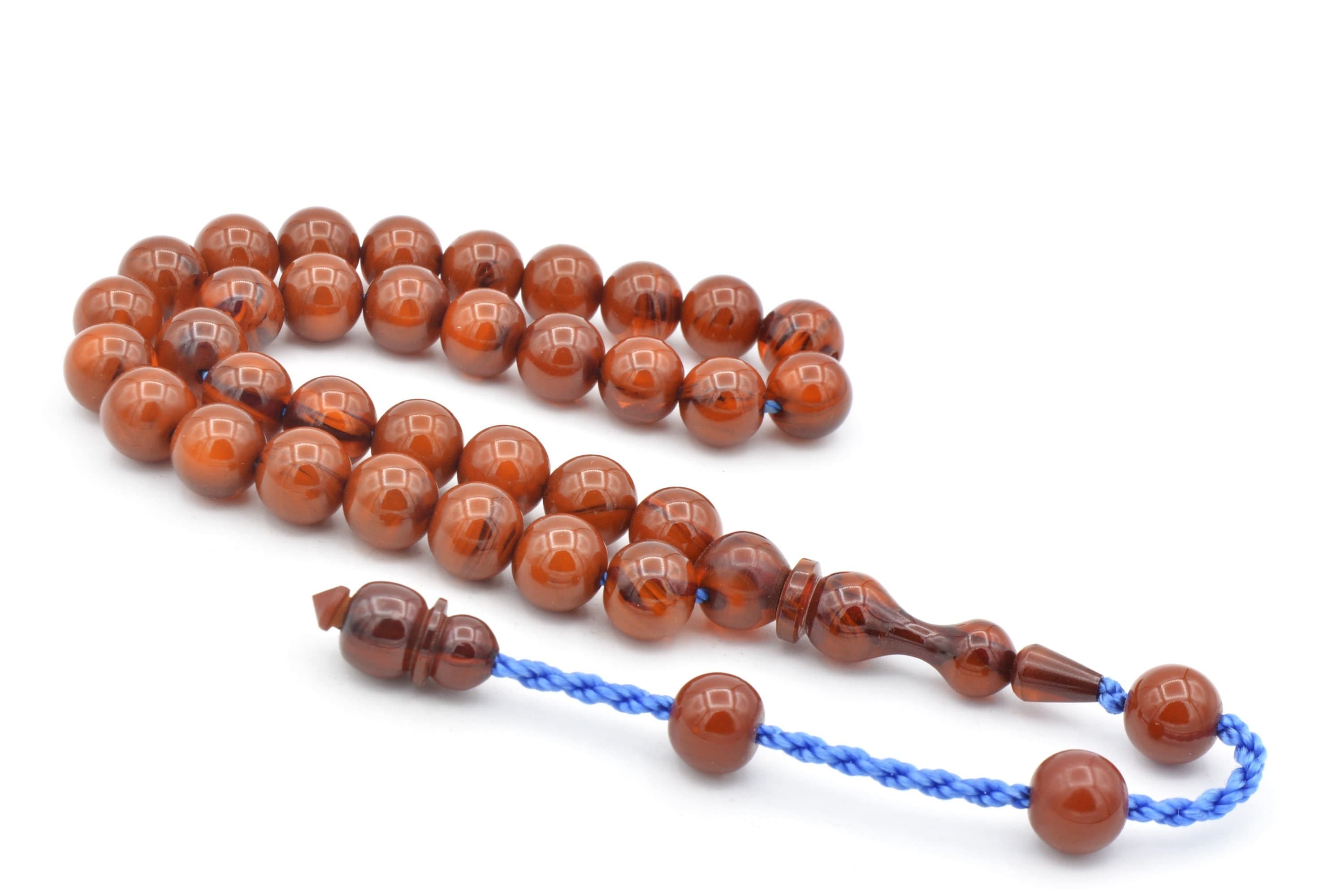 Moire Tightening Amber Tasbih 33 Beads, Islamic, Misbaha, Rosary, Tasbeeh, Muslim, Tasbih, Sibha, Faturan Tasbih,Muslim Gift, Prayer Beads - image 3