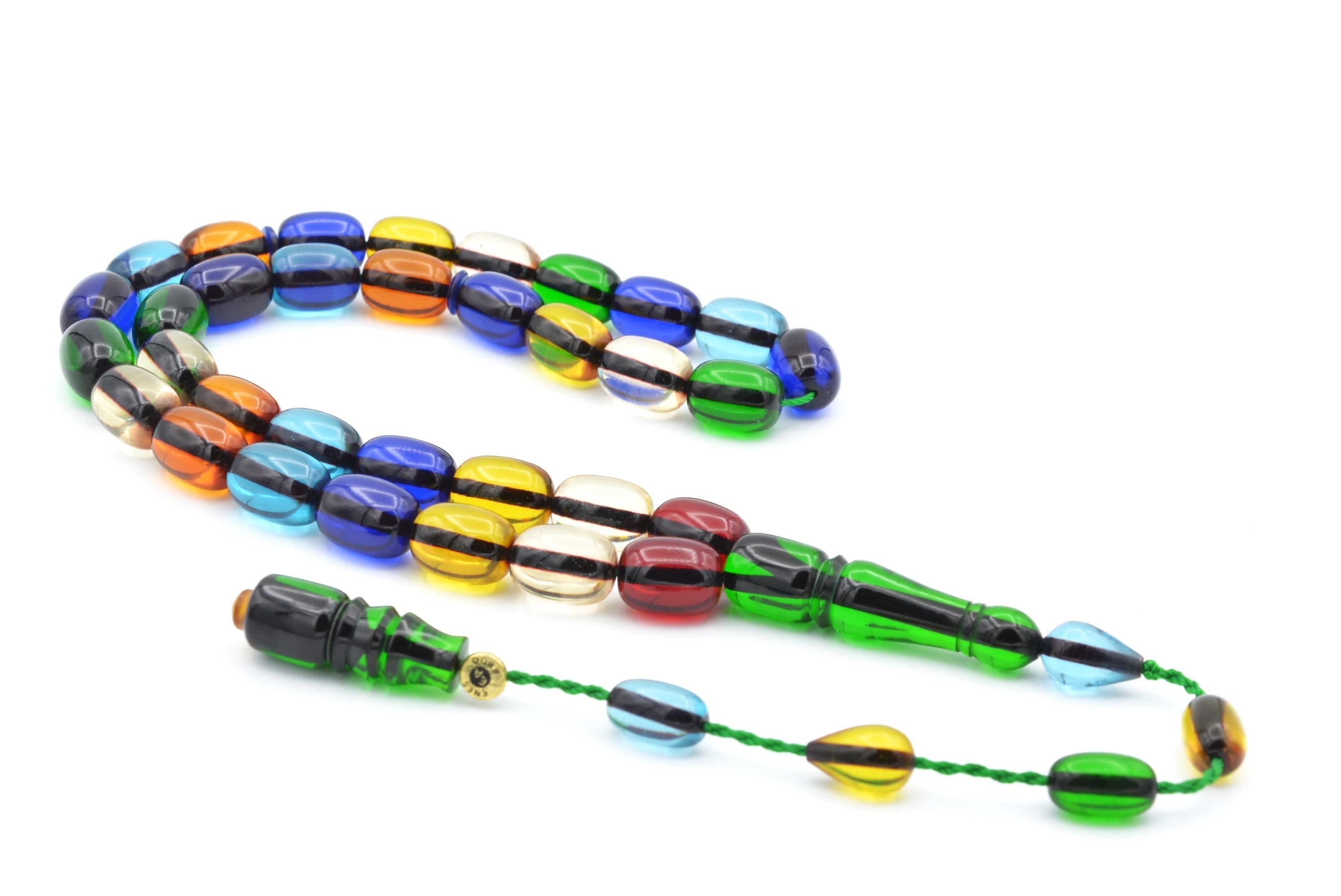 Workmanship Colorful Tightening Amber 33 Beads Tasbih, Islamic, Misbaha, Rosary, Tasbeeh, Muslim, Muslim Gift, Prayer Beads, Tesbih, Faturan