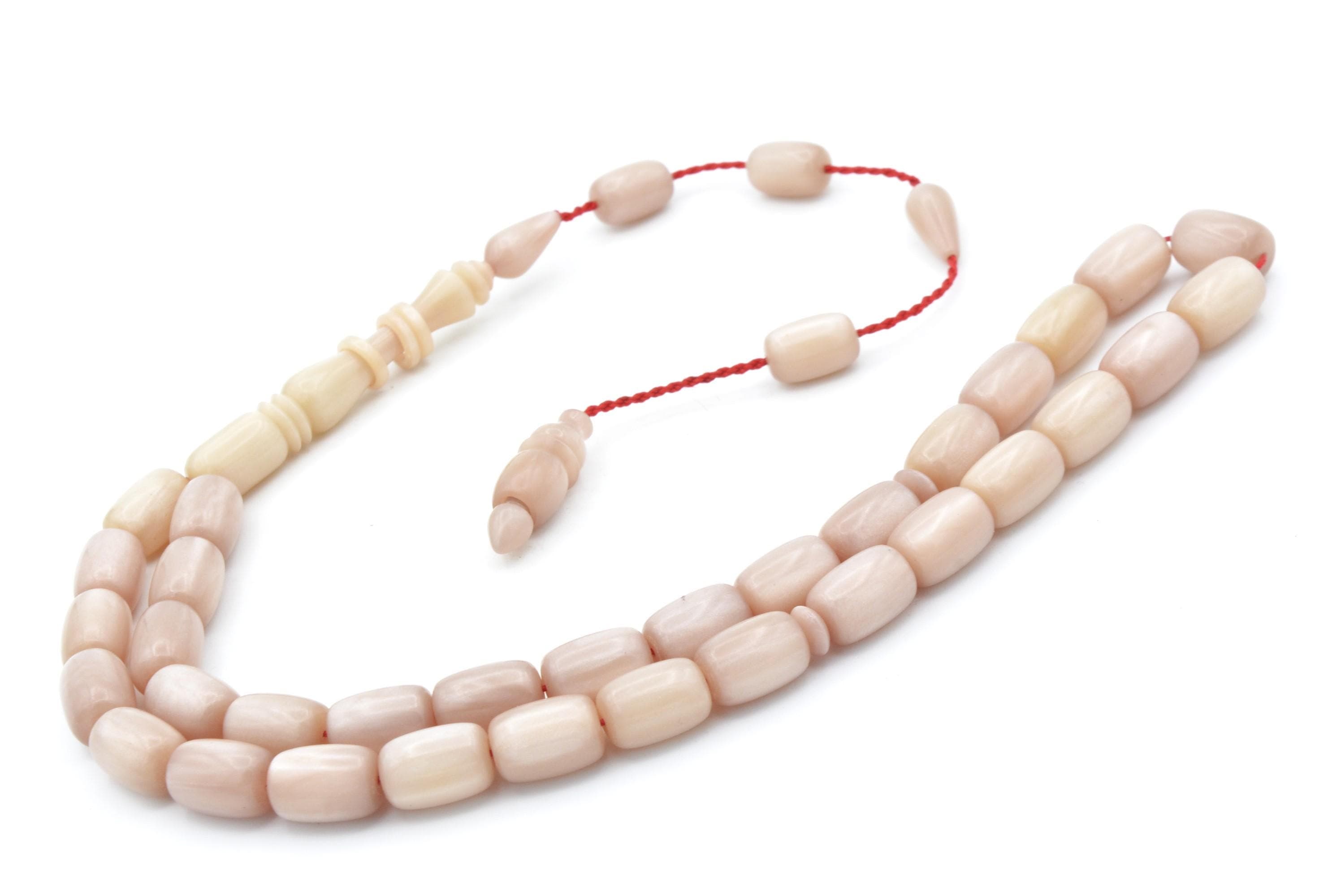 Master Ahmed Emin Beige Bakelite Amber Rosary: 33-Bead Tasbih Misbaha - image 5