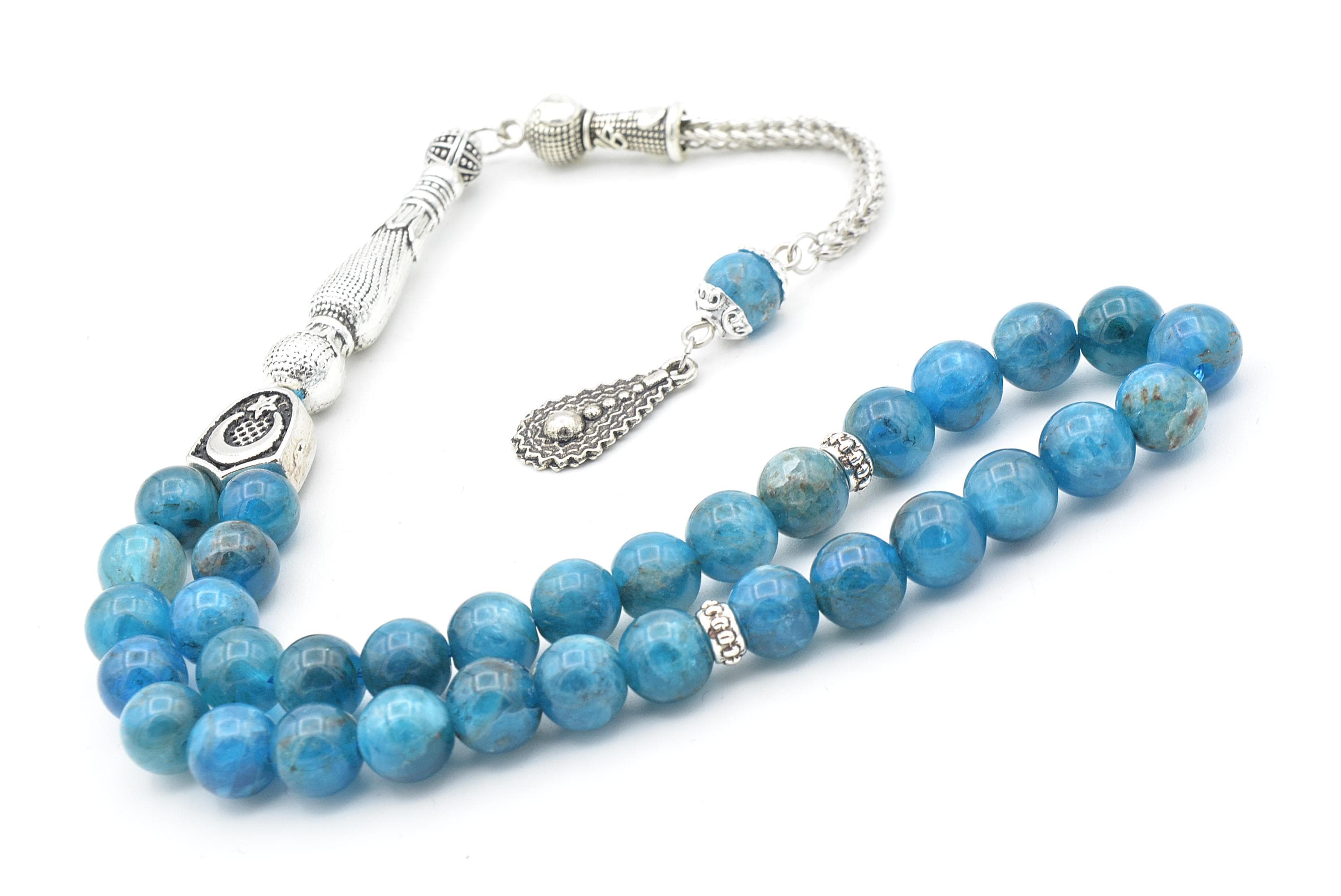 Apatite 33 Prayer Beads, Apatite 33 Beads Tasbih, Apatite Prayer Beads, Apatite Tasbeeh, Apatite Stone Tasbih, Apatite Rosary, Apatite Stone - image 5