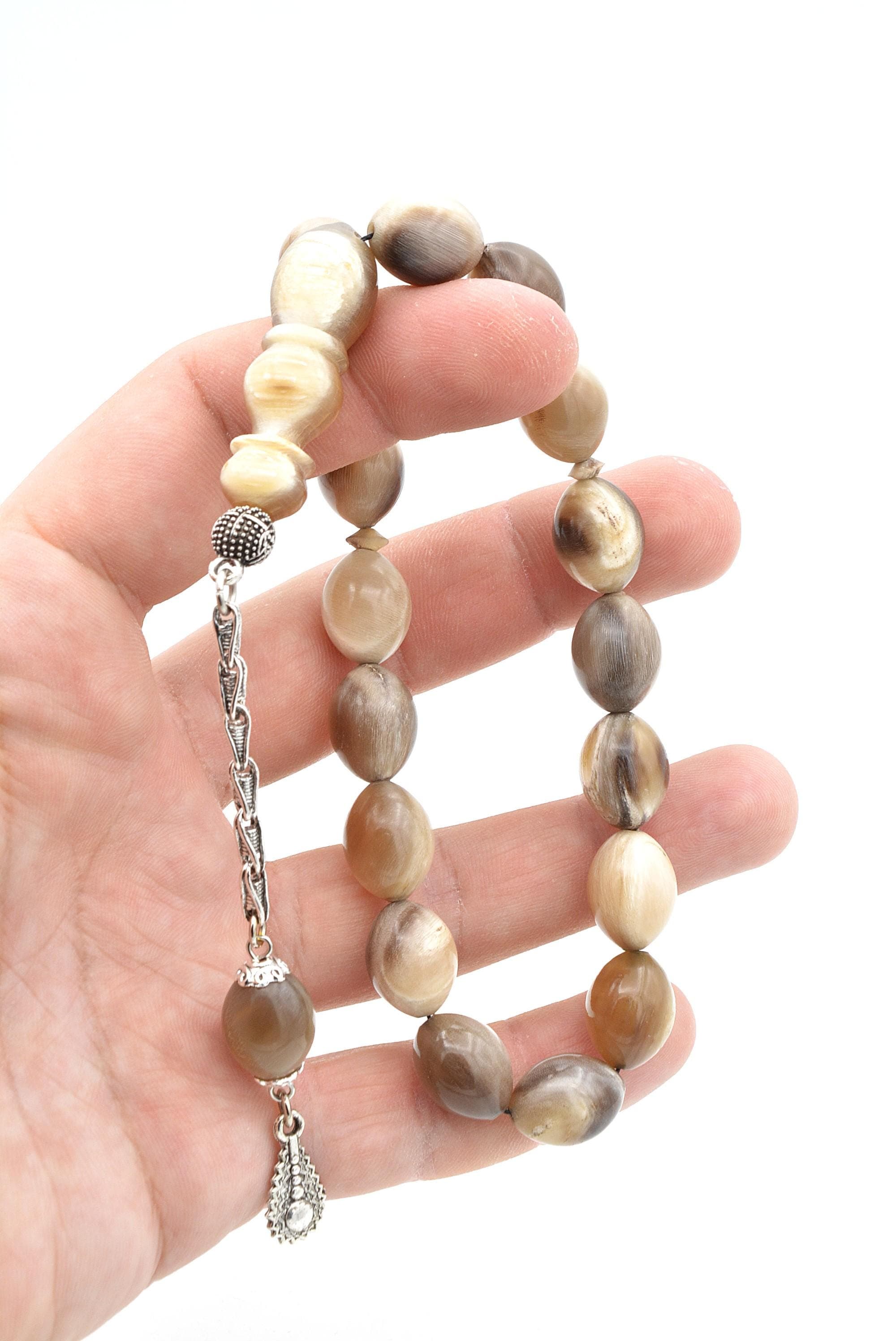 Buffalo Horn 17 Prayer Beads, Buffalo Horn 17 Beads Tasbih, Tasbih, Tasbeeh, Muslim Tasbih, Tesbih, Buffalo Horn, Buffalo Horn Prayer Beads - image 4