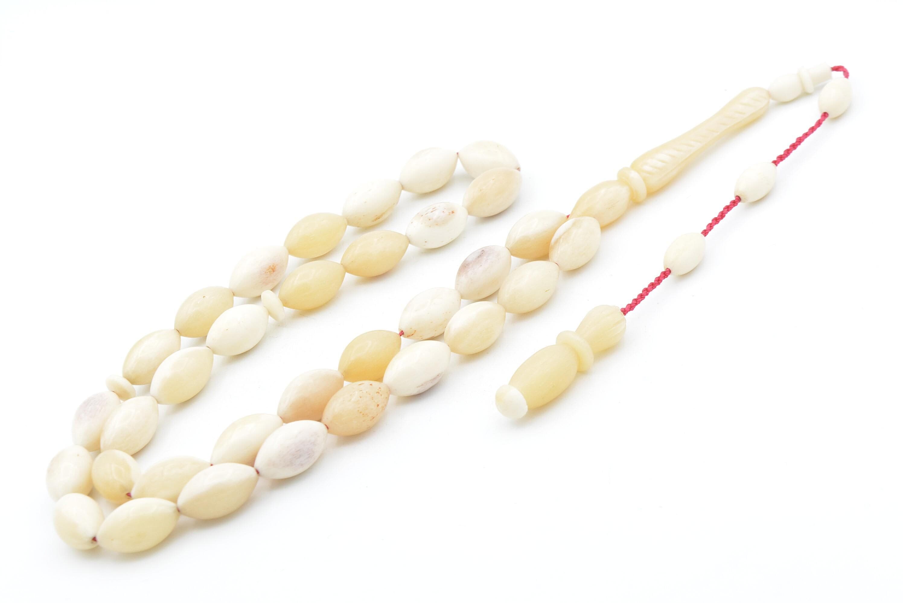 Natural Whalebone 33 Prayer Beads, Whalebone 33 Beads Tasbih, Muslim Tasbih, Whalebone Tasbeeh, Misbaha, Tesbih, Barley Whalebone Rosary - image 4