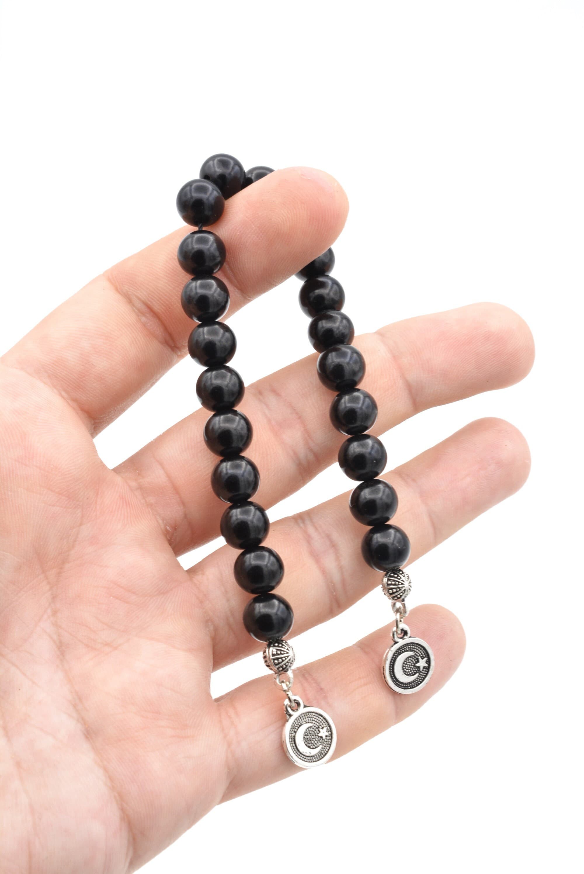 Globe Cut Original 21 Oltu Jet Zaza Tesbih, Natural Stone 21 Beads, Islamic Prayer Beads, Tasbih, Misbaha, Tasbeeh, Rosary, Muslim, Gift - image 5