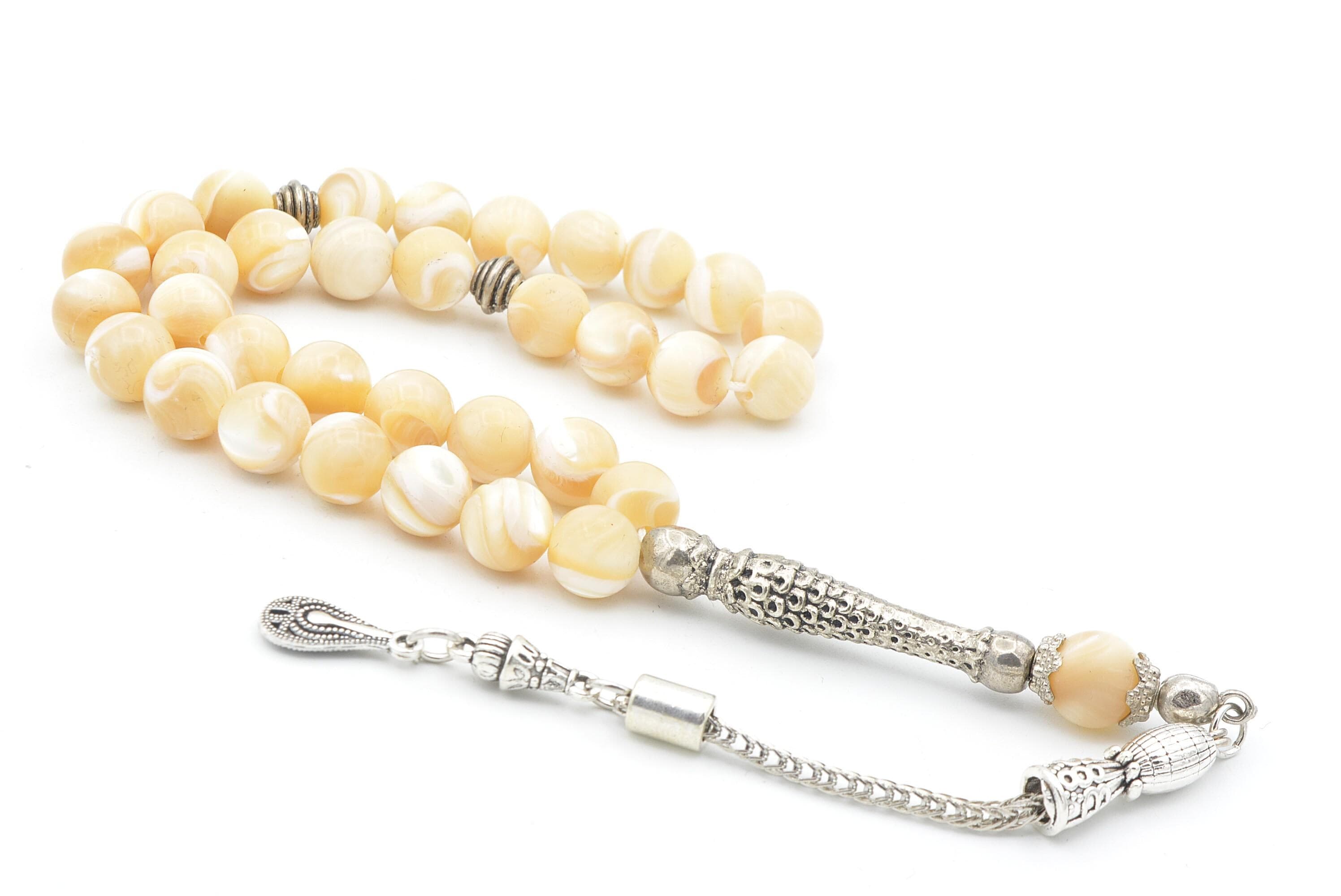 Nacre 33 Prayer Beads, Nacre 33 Beads Tasbih, Nacre Prayer Beads, Nacre Tasbeeh, Nacre Tasbih, Nacre Rosary, Mother of Pearl, Sedef Tesbih - image 3