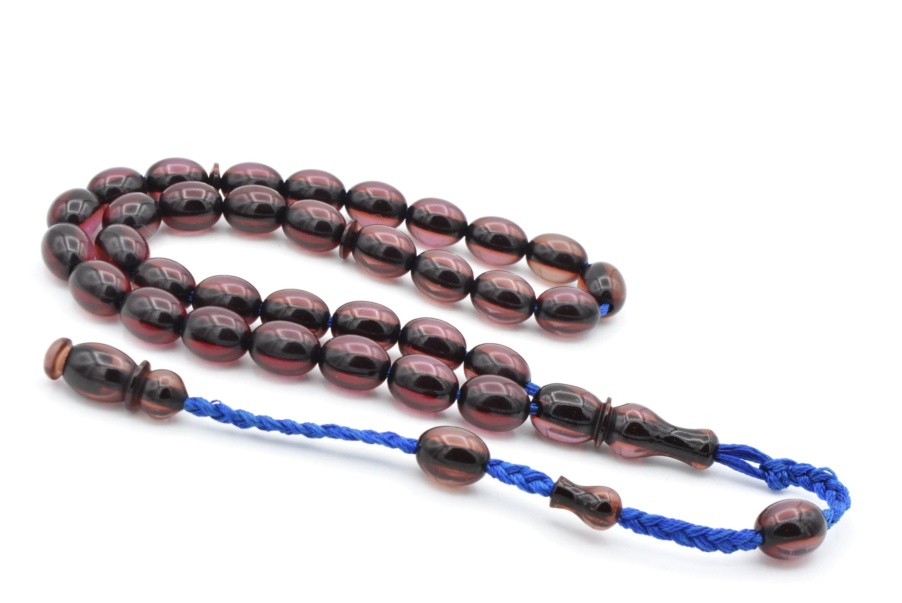9x12 mm Workmanship Capsule Cut Bakalite Amber Tasbih 33 Beads, Islamic, Misbaha, Rosary, Tasbeeh, Muslim, Tasbih, Muslim Gift, Prayer Beads - image 3