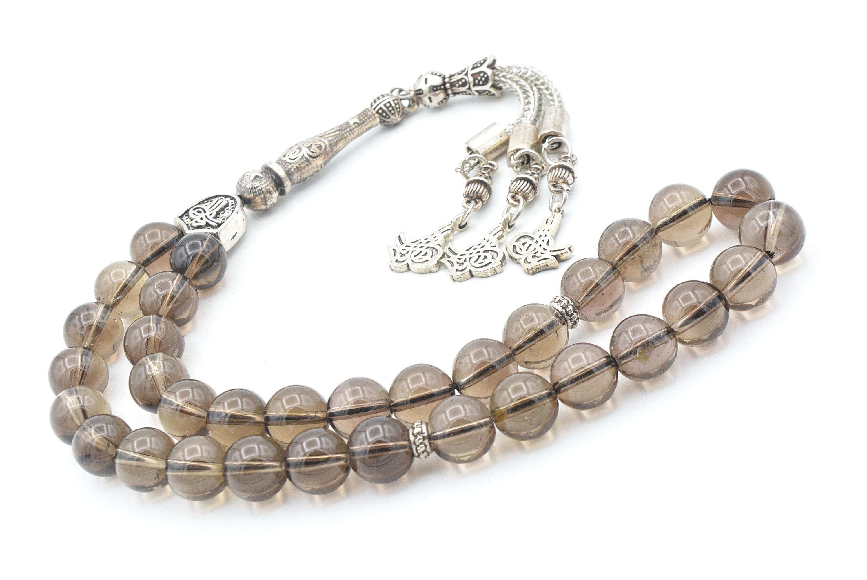 Smoky Quartz 33 Prayer Beads, Smoky Quartz 33 Beads Tasbih, Smoky Quartz Islamic Misbaha, Smoky Quartz 10 Mm Beads, Smoky Quartz Tasbeeh - image 5