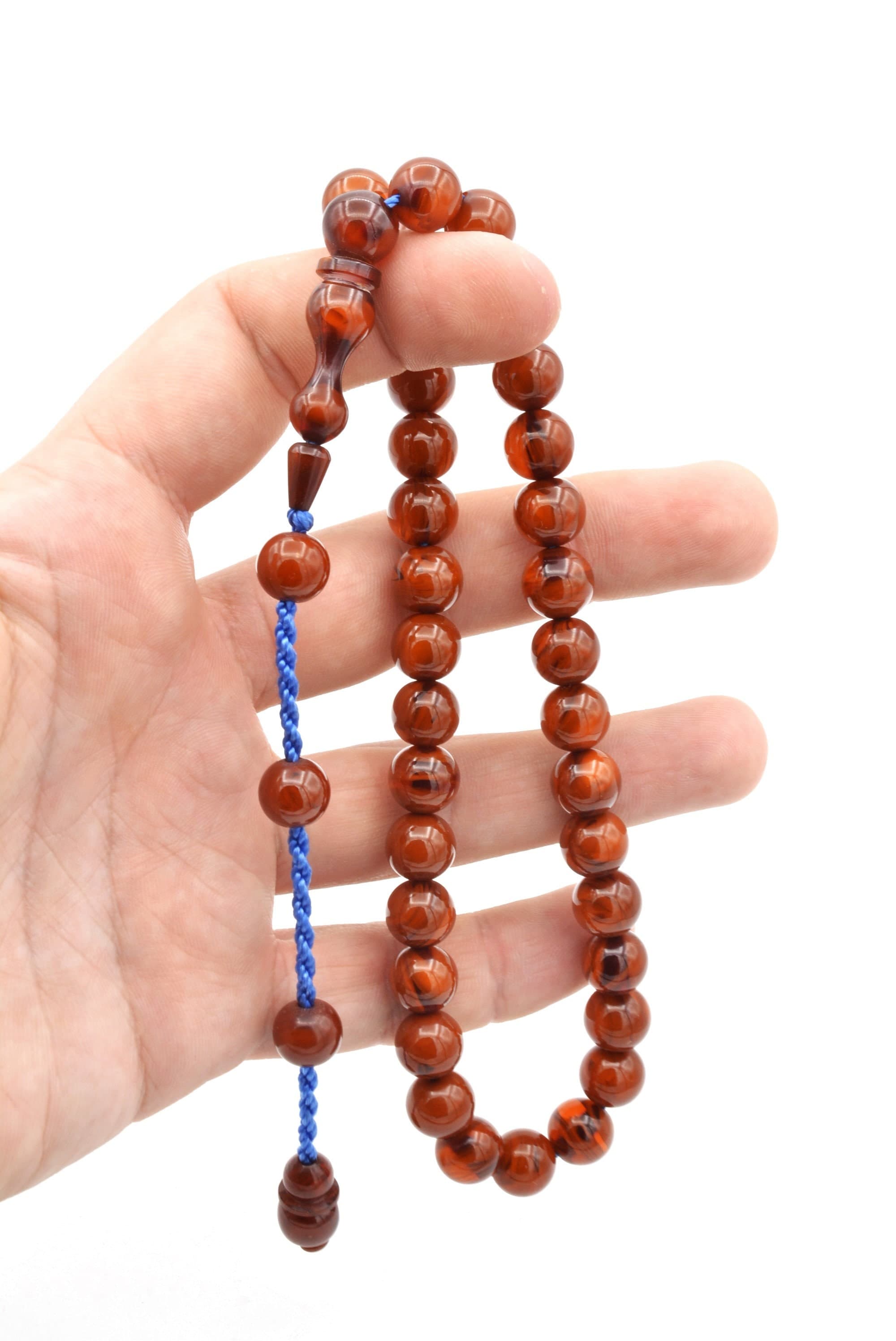 Moire Tightening Amber Tasbih 33 Beads, Islamic, Misbaha, Rosary, Tasbeeh, Muslim, Tasbih, Sibha, Faturan Tasbih,Muslim Gift, Prayer Beads - image 5