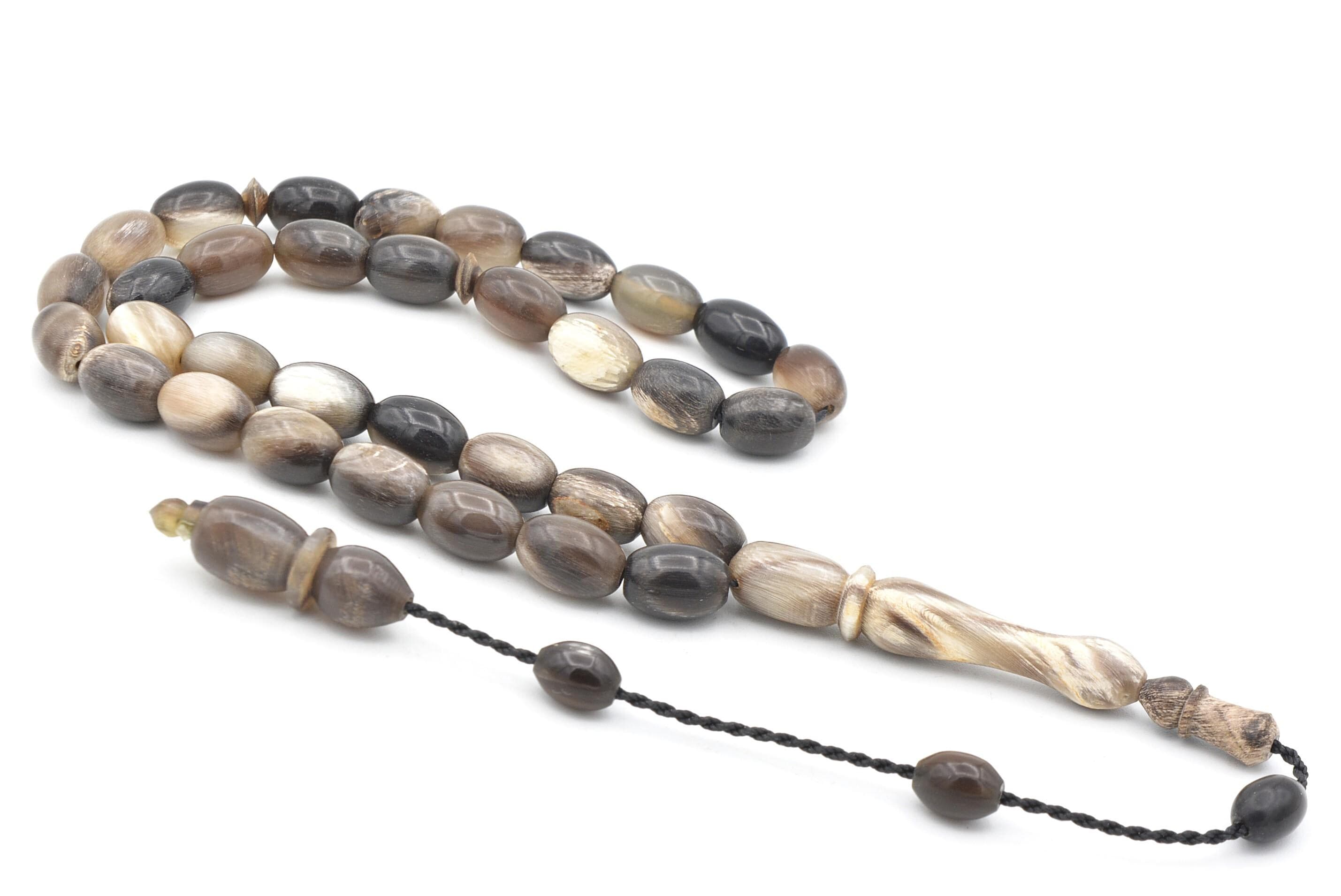 Buffalo Horn 33 Prayer Beads, Buffalo Horn 33 Beads Tasbih, Tasbih, Tasbeeh, Muslim Tasbih, Buffalo Horn, Buffalo Horn Prayer Beads, Bufalo - image 3