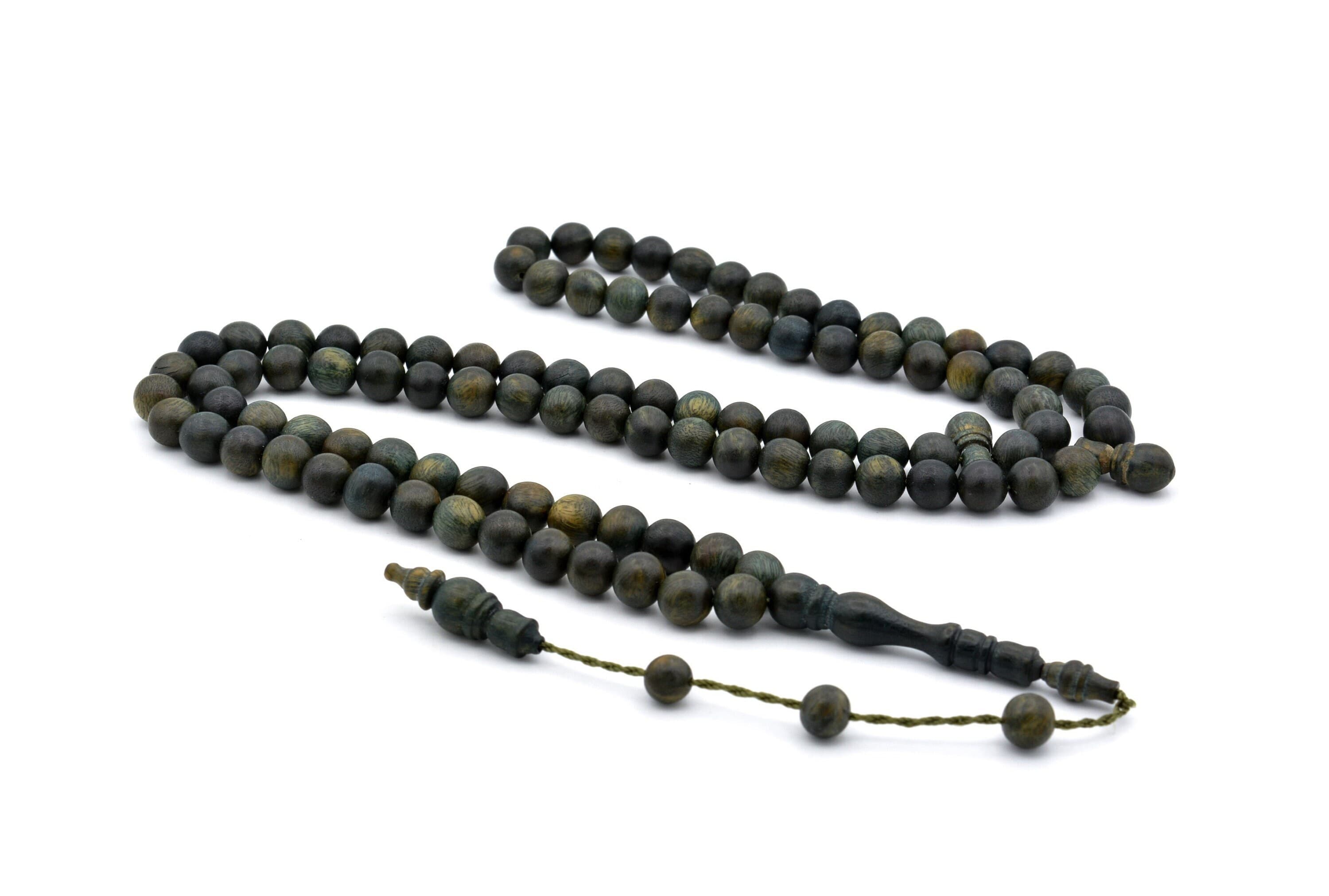 Globe Cut Workmanship Natural Rosewood Tree 99 Islamic Prayer Beads, Misbaha, Rosary, Tasbeeh, Muslim, Tasbih, Muslim Gift, Prayer Beads