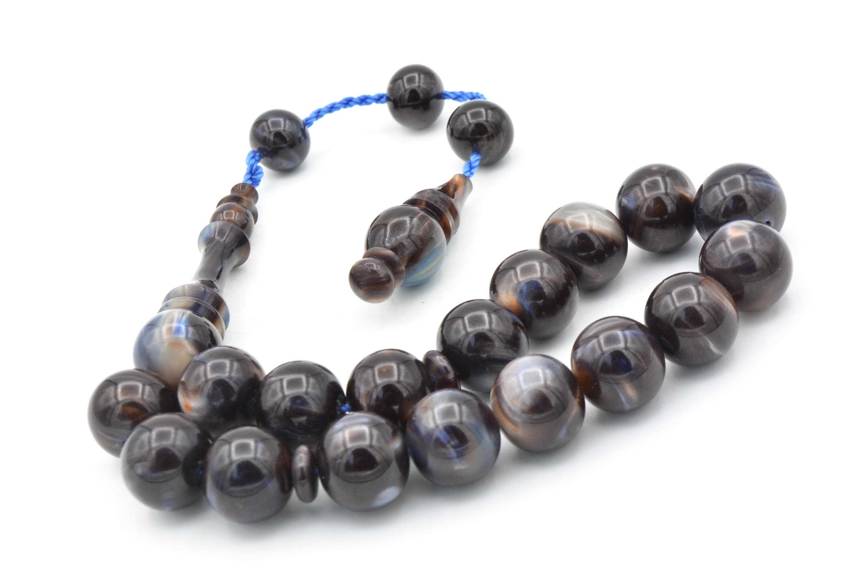 Erhan Master Glittery Amber Rosary: 17-Bead Bakelite Tasbih - image 5