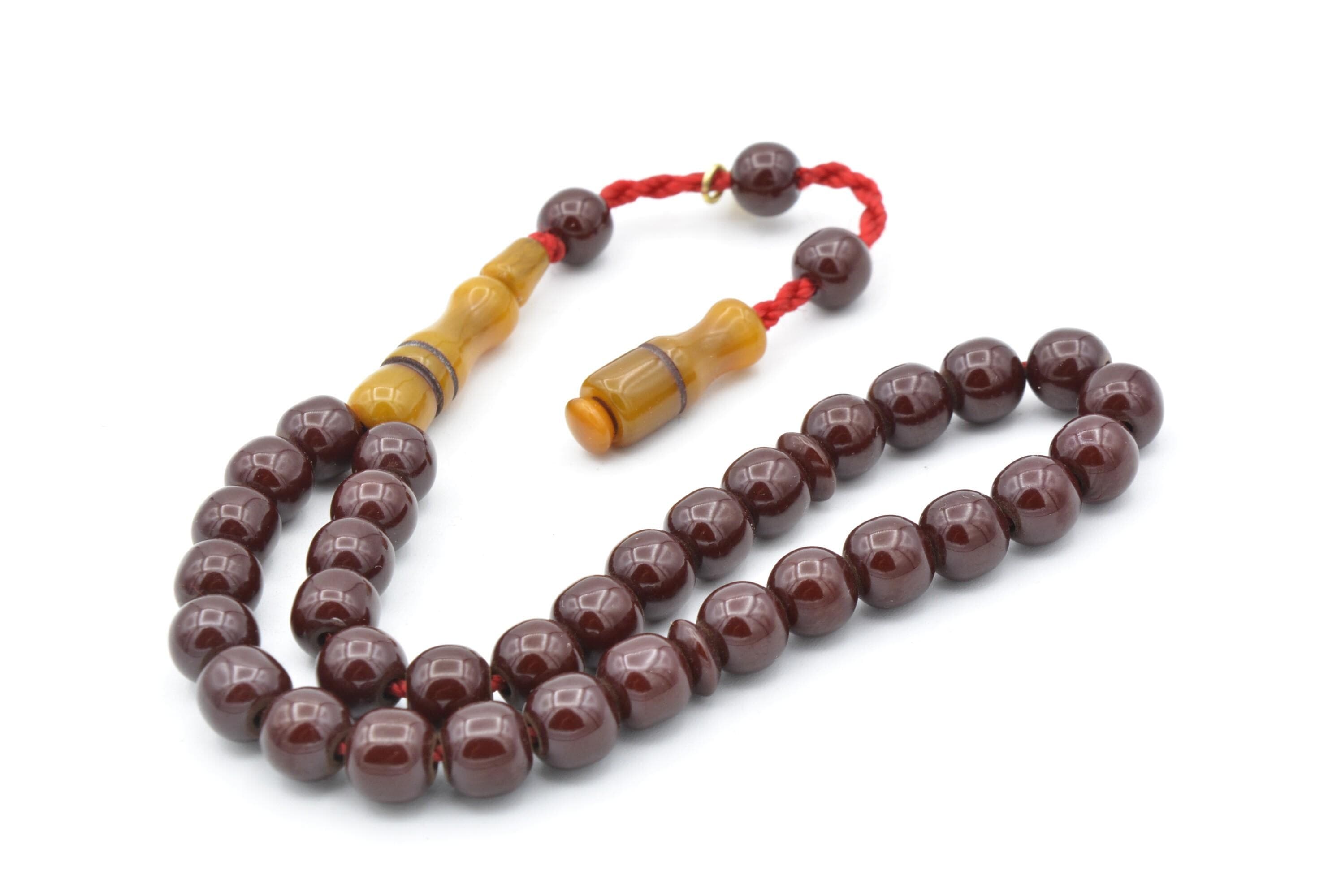 Small Size Tightening Amber Tasbih 33 Beads, Islamic, Misbaha, Amber Rosary, Amber Tasbeeh, Muslim, Tasbih, Sibha, Prayer Beads, İslamic - image 2