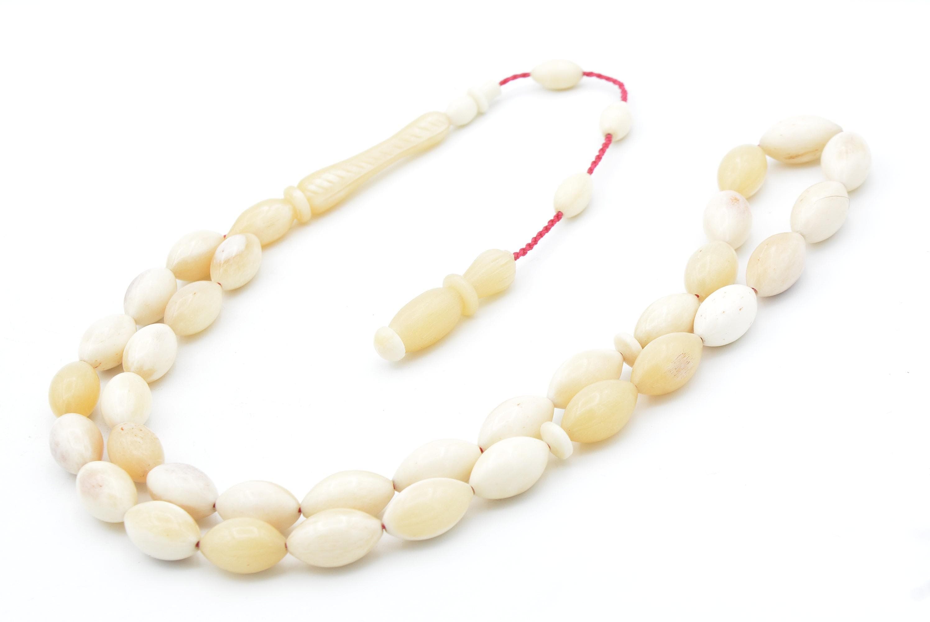 Natural Whalebone 33 Prayer Beads, Whalebone 33 Beads Tasbih, Muslim Tasbih, Whalebone Tasbeeh, Misbaha, Tesbih, Barley Whalebone Rosary - image 5