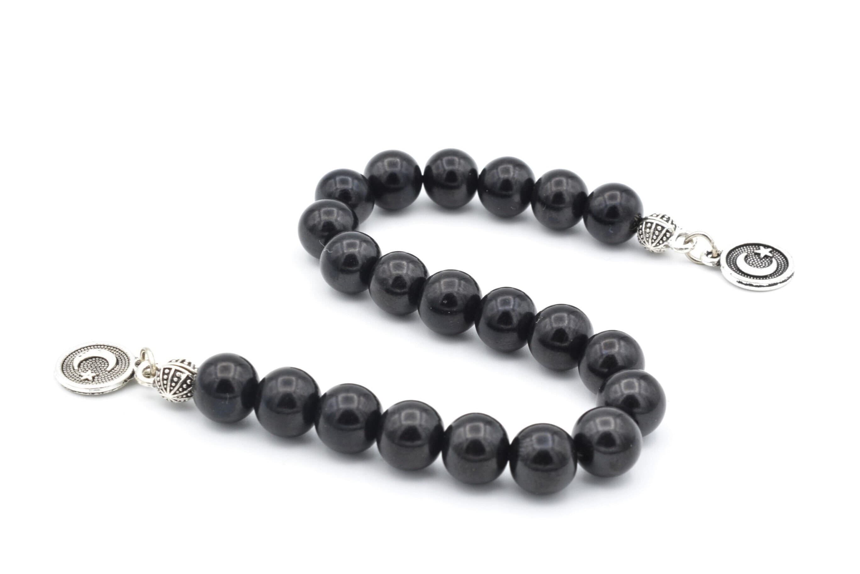Globe Cut Original 21 Oltu Jet Zaza Tesbih, Natural Stone 21 Beads, Islamic Prayer Beads, Tasbih, Misbaha, Tasbeeh, Rosary, Muslim, Gift - image 3