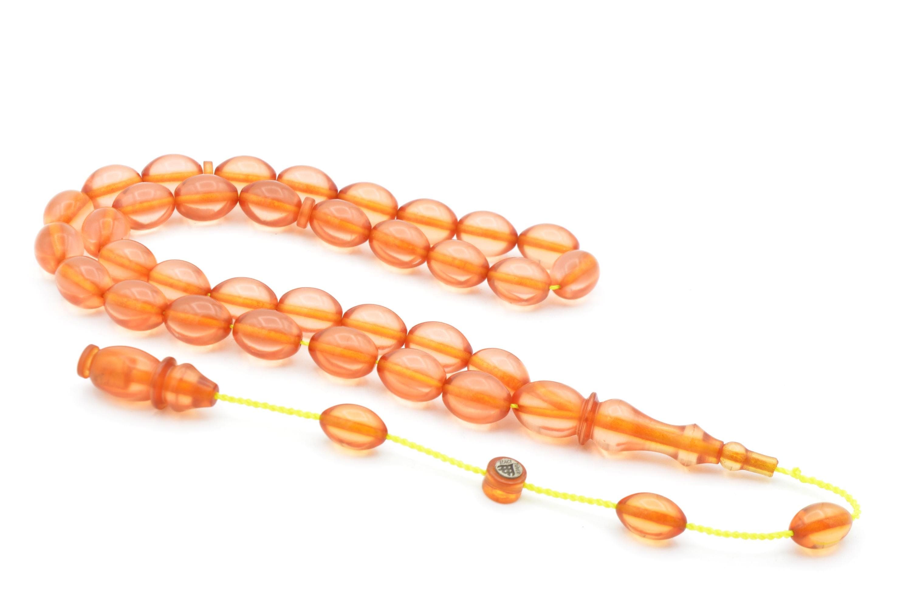 Light Pink Fire Amber Tasbih 33 Beads, Islamic, Misbaha, Rosary, Tasbeeh, Muslim, Tasbih, Sibha, Faturan Tasbih,Muslim Gift, Prayer Beads - image 3