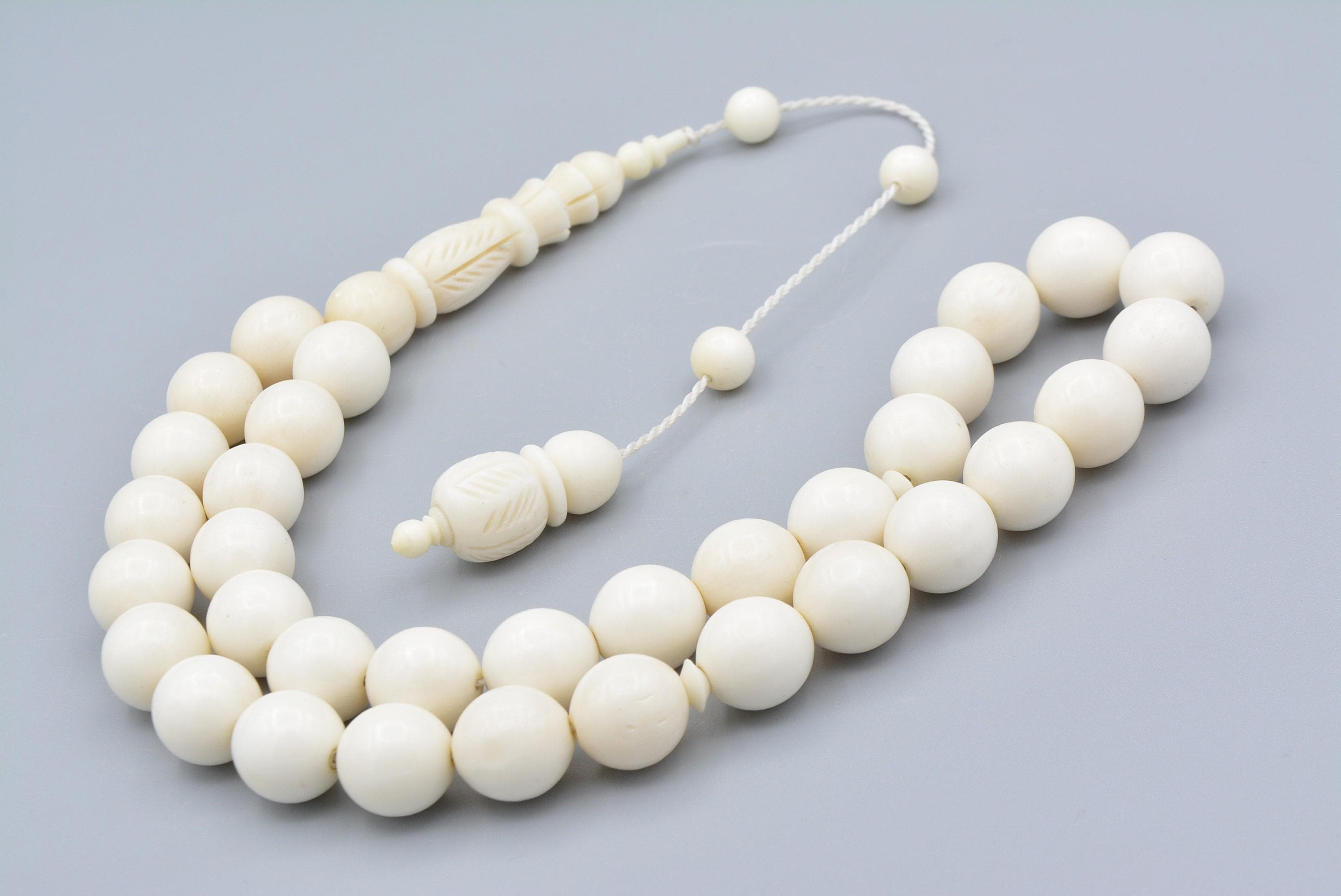 Natural Camel Bone 33 Beads Rosary, Islamic Prayer Beads, Tasbih, Misbaha, Tasbeeh, Rosary, Camel Tasbih, Muslim, Gift Tesbih, Camel Bone - image 5
